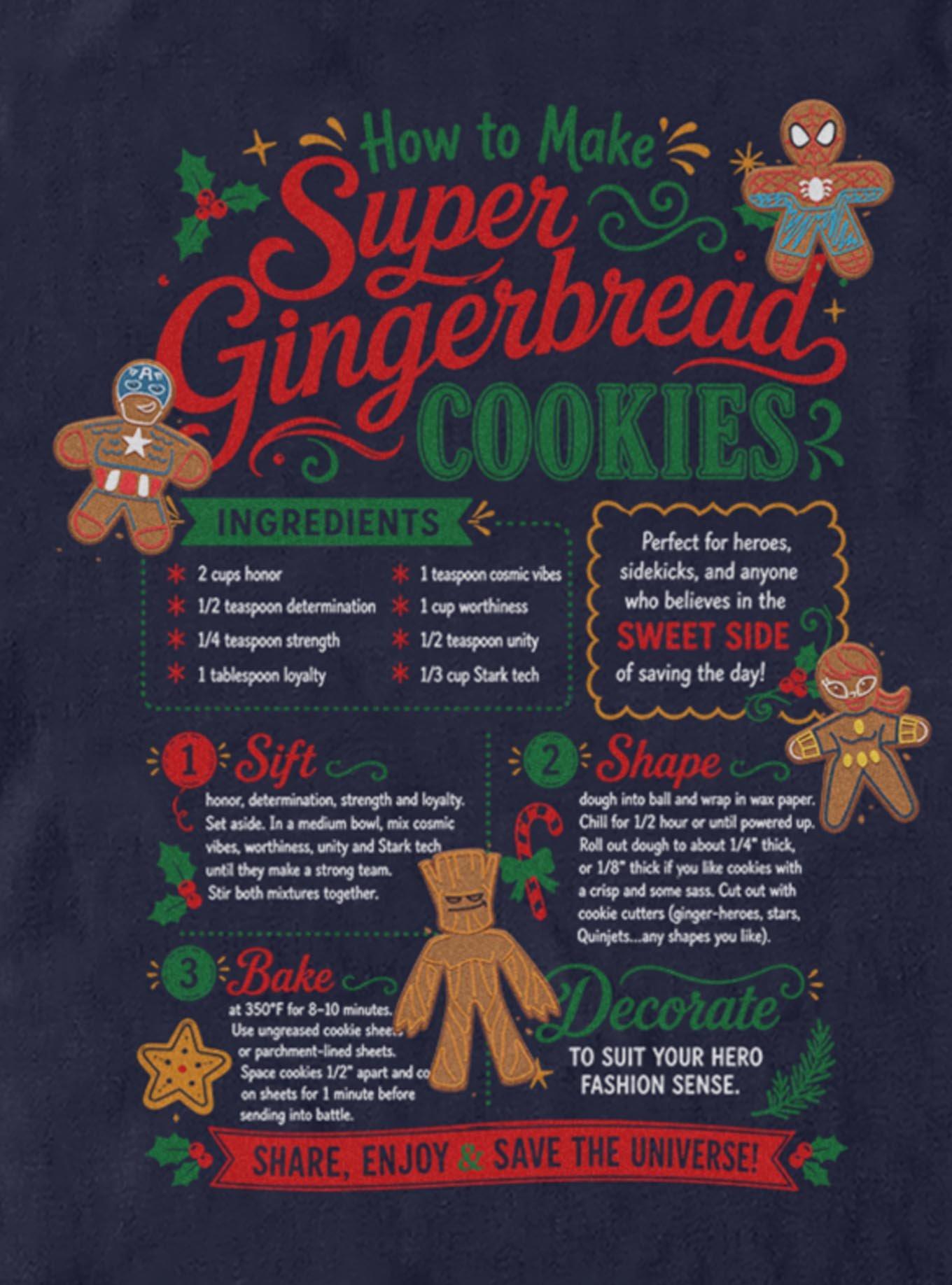 Marvel Gingerbread Family T-Shirt, NAVY, alternate - view 4