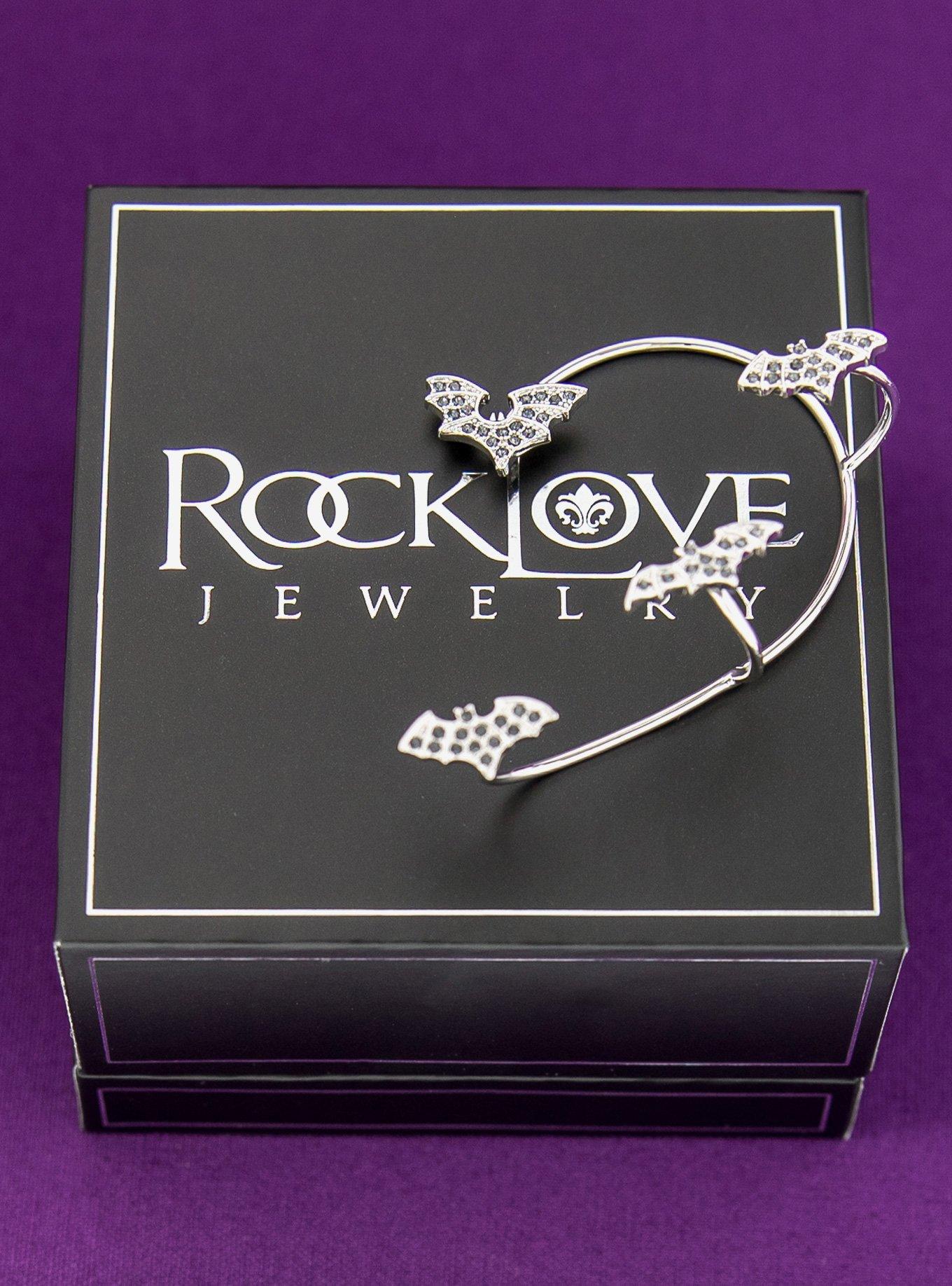 RockLove Boo-Tique Crystal Bat Ear Cuff, , alternate - view 5
