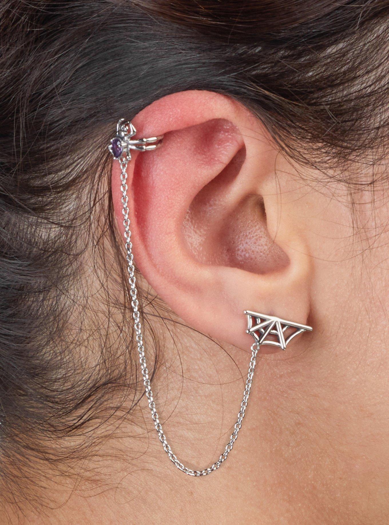 RockLove Boo-Tique Spinning Spider Earrings, , alternate - view 2