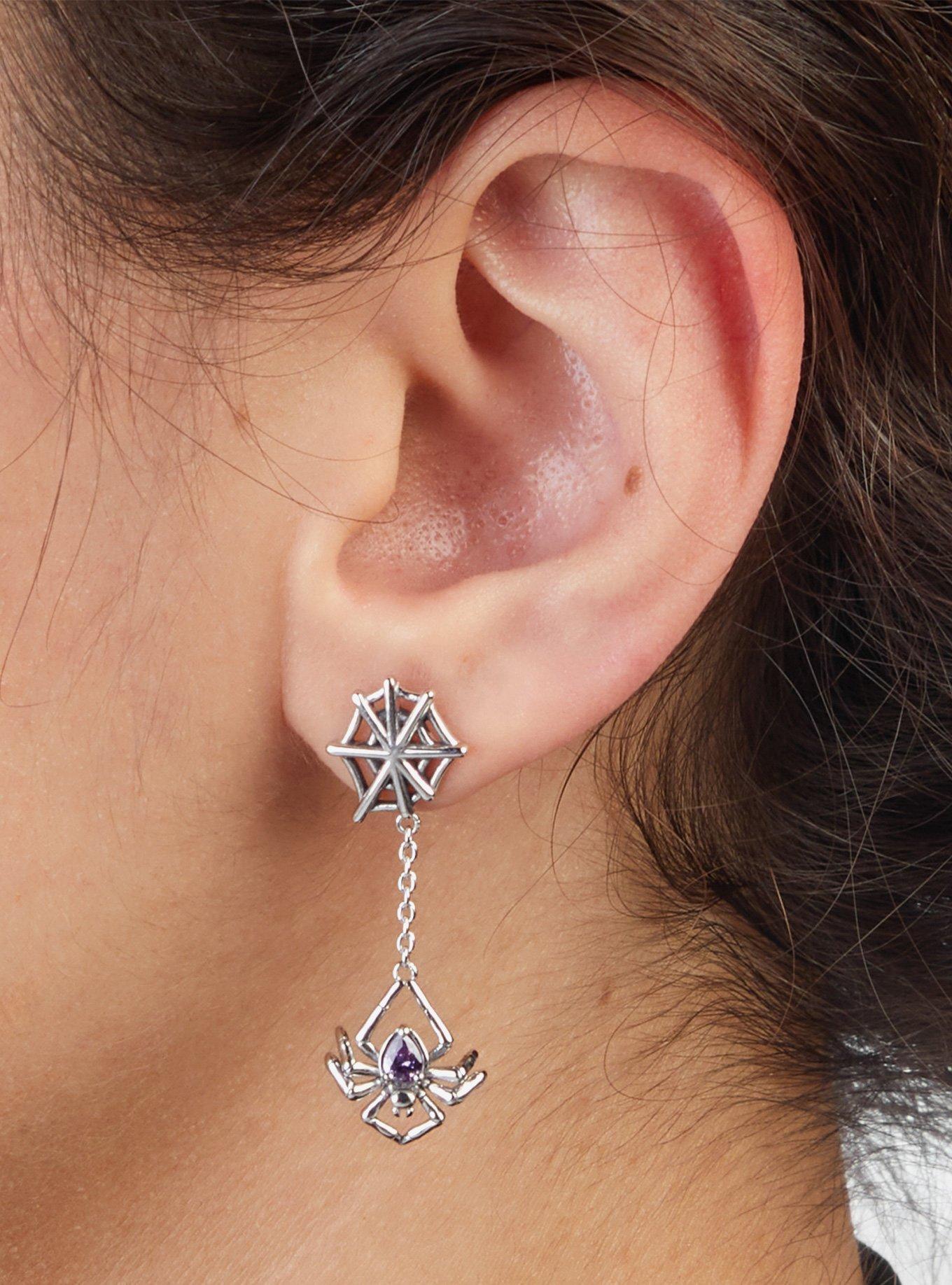 RockLove Boo-Tique Spinning Spider Earrings, , alternate - view 3