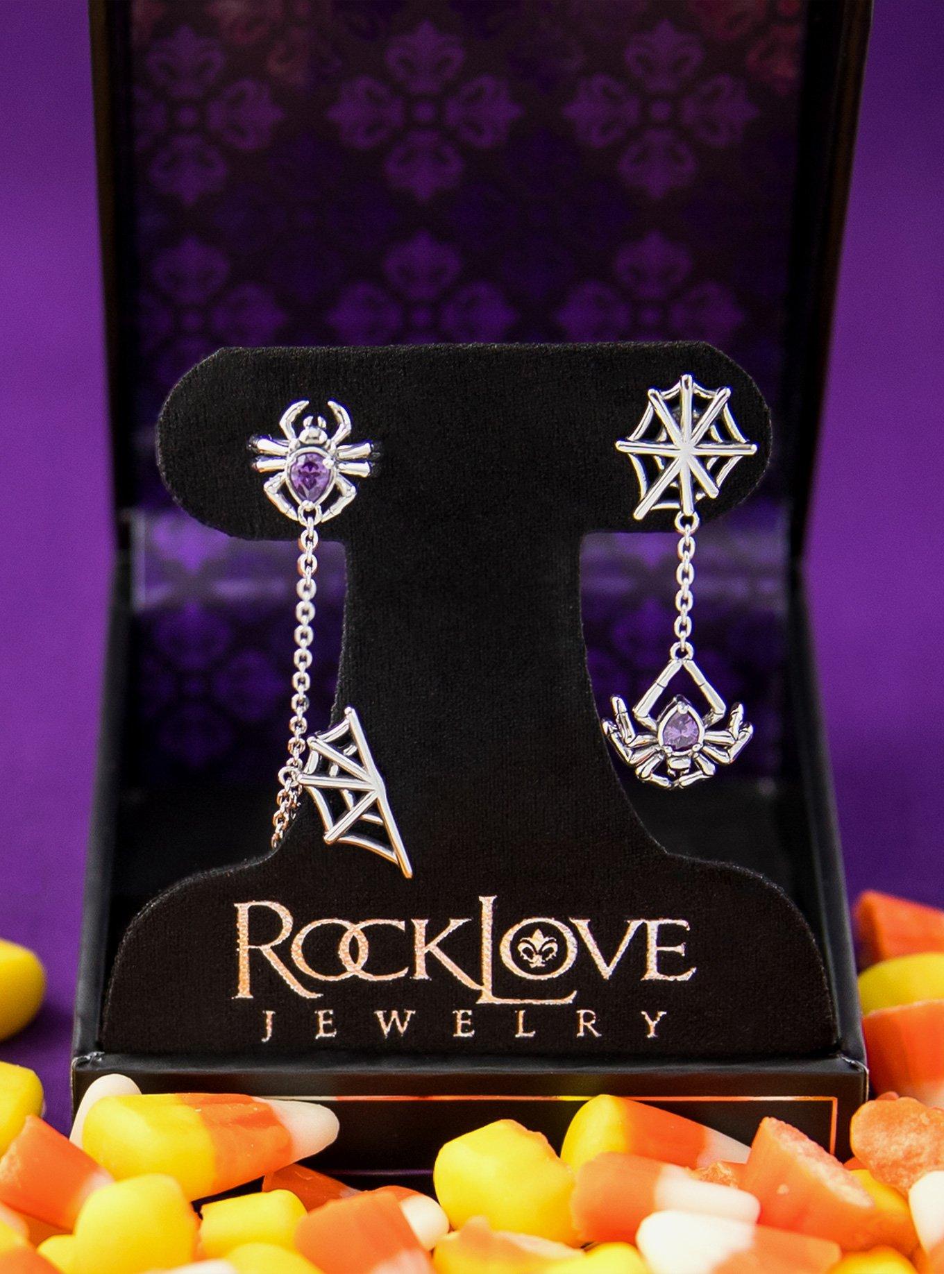 RockLove Boo-Tique Spinning Spider Earrings, , alternate - view 5