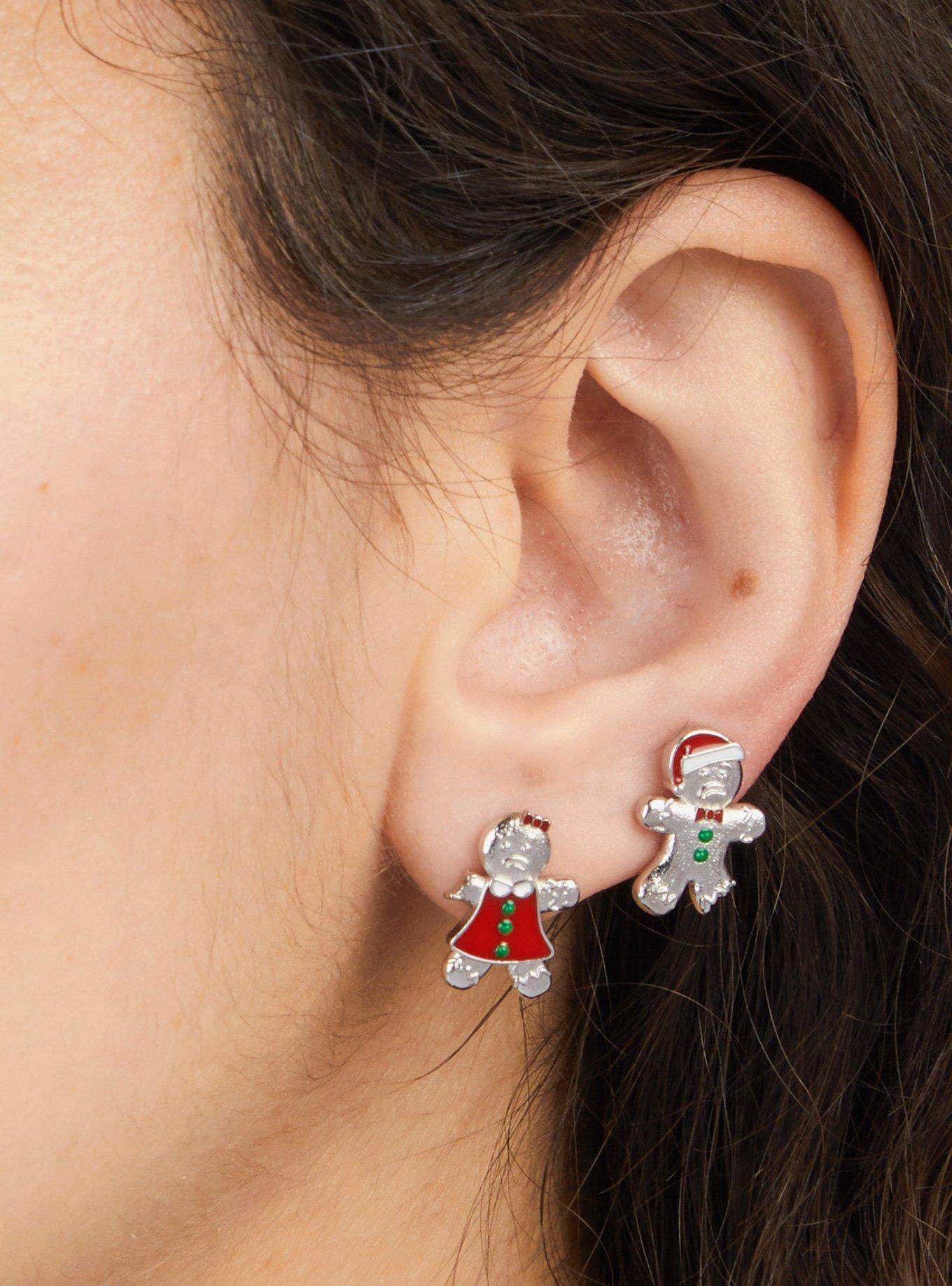 RockLove Yule-Tique Gingerbread Stud Earrings, , alternate - view 2
