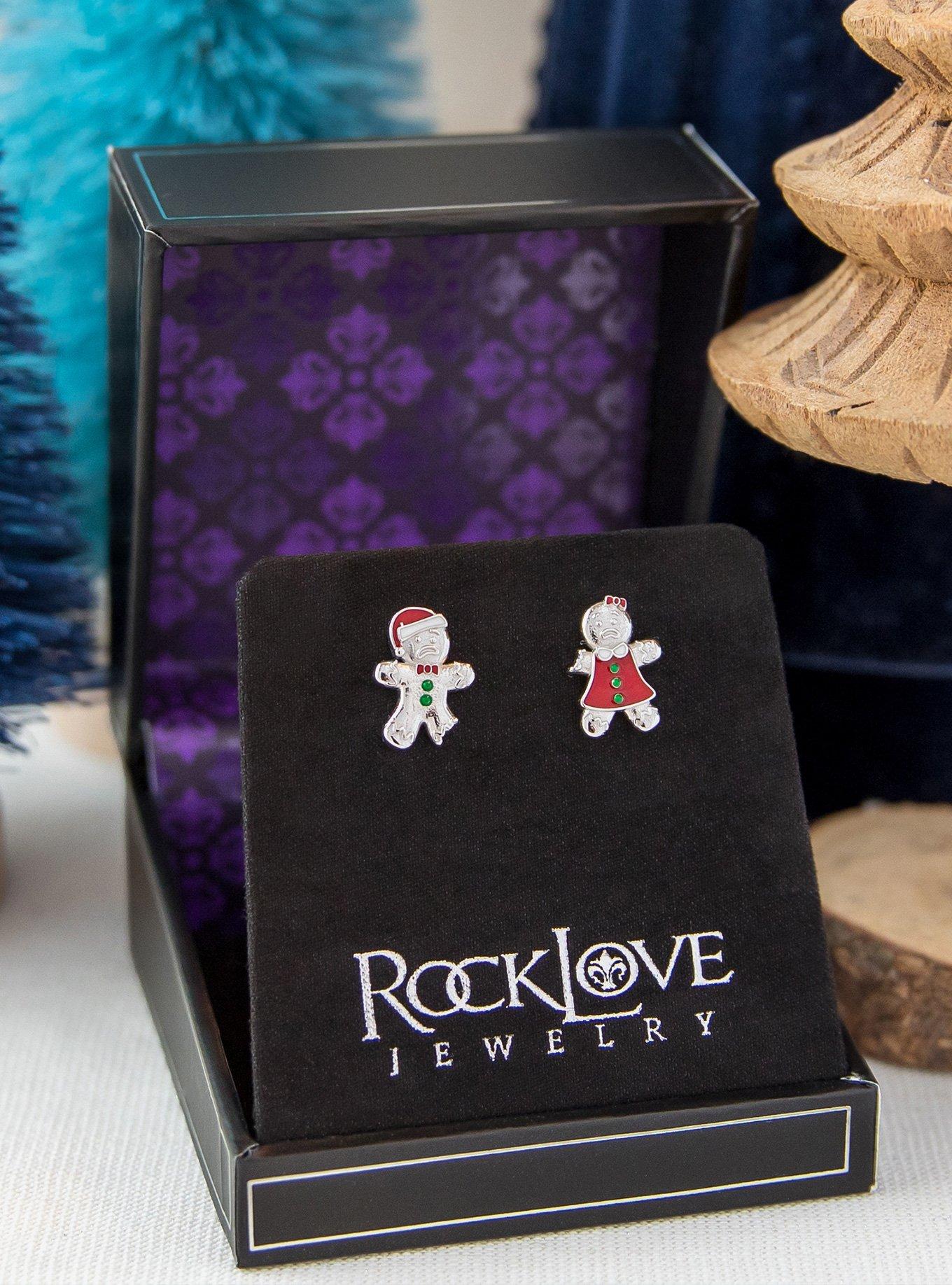 RockLove Yule-Tique Gingerbread Stud Earrings, , alternate - view 4