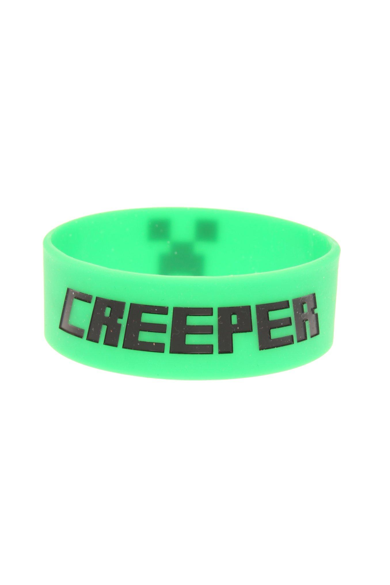 Jinx Minecraft Creeper Rubber Bracelet, , alternate