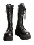 Demonia By Pleaser Black Patent Lace And Zip Boots, , alternate