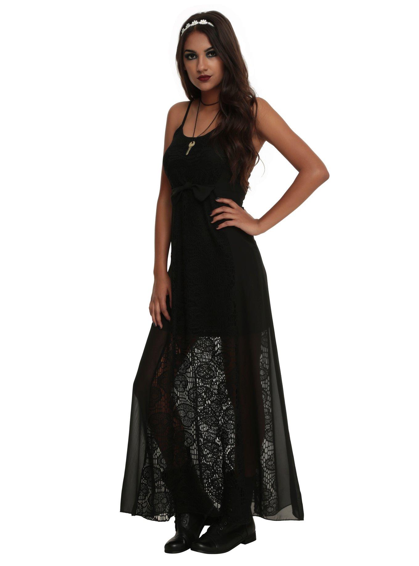 Skull Crochet Maxi Dress, , alternate