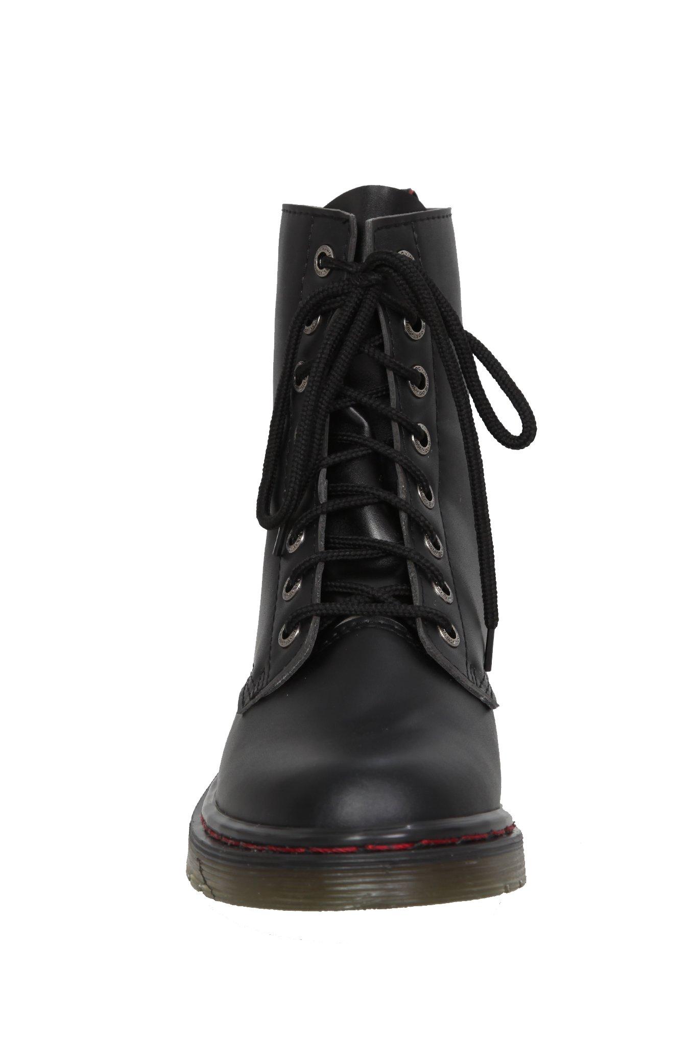 Demonia Disorder Black Combat Boots, , alternate