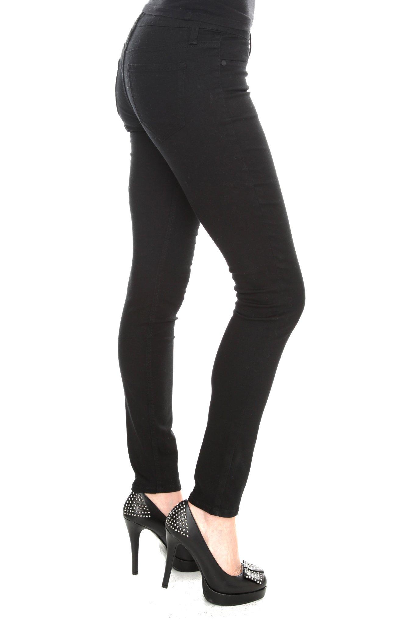 Black Stretch Denim Jeggings, , alternate