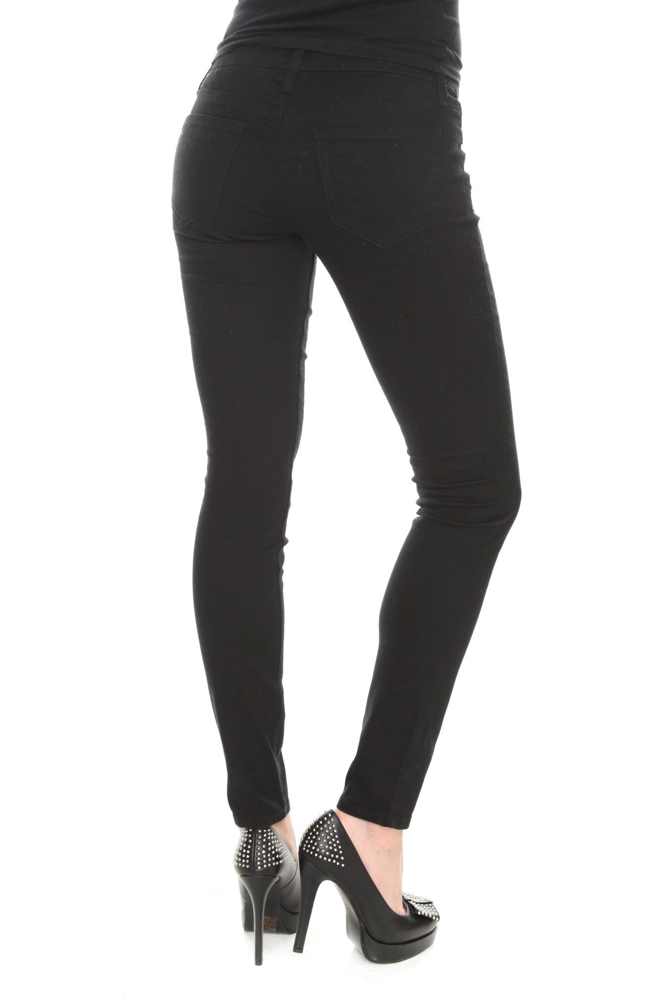 Black Stretch Denim Jeggings, , alternate