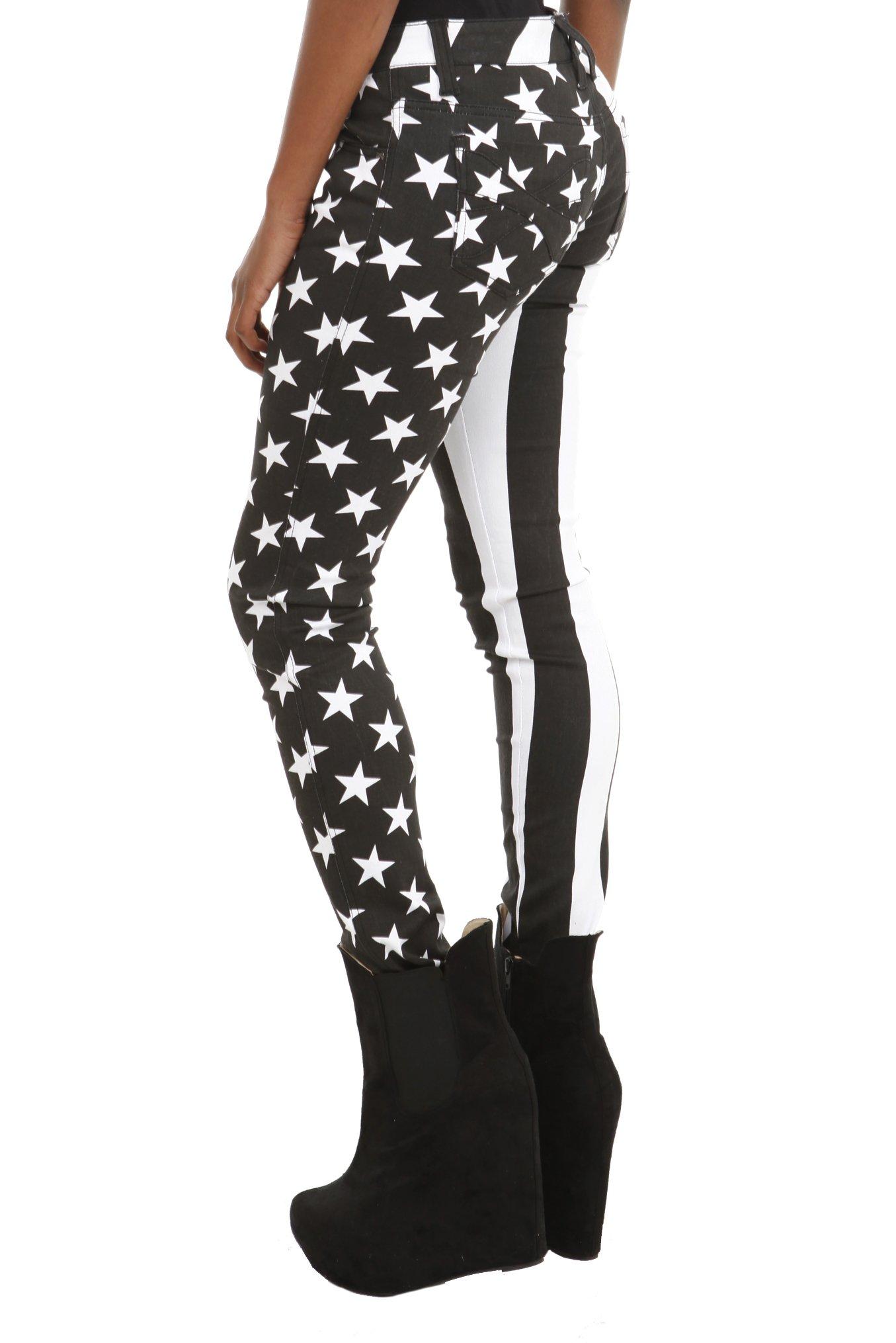 Royal Bones By Tripp American Flag Split Leg Skinny Jeans, , alternate