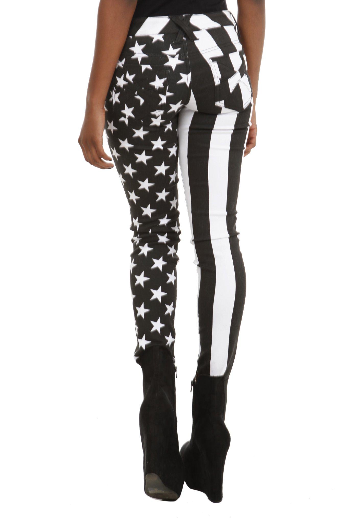 Royal Bones By Tripp American Flag Split Leg Skinny Jeans, , alternate