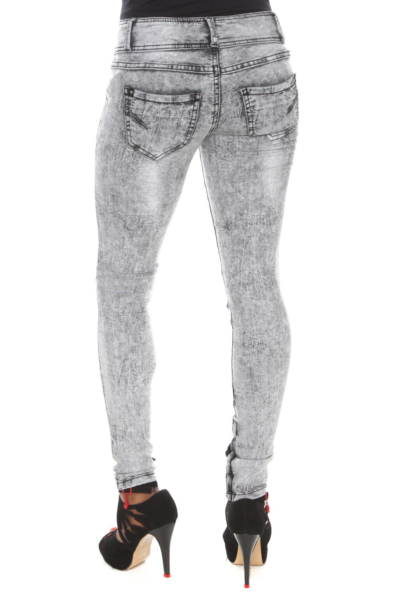 LOVEsick Black Acid Wash Super Skinny Jeggings, , alternate