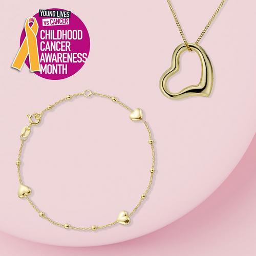 Young Lives vs Cancer gold jewellery