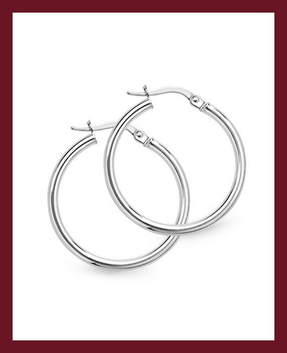 silver hoop earrings