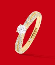 The Forever Diamond 18ct Yellow Gold 0.40ct Total Ring