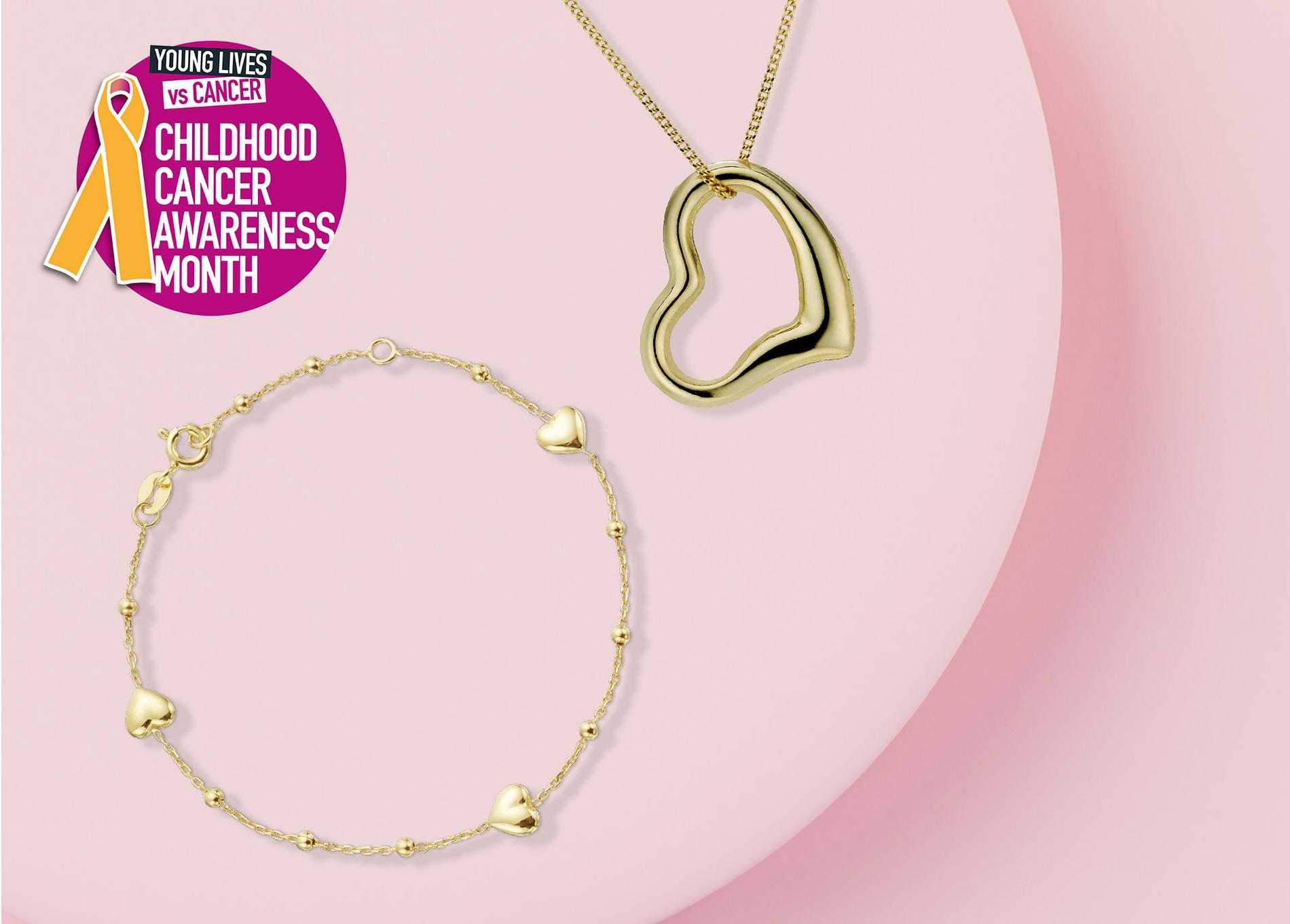 Young Lives vs Cancer gold jewellery