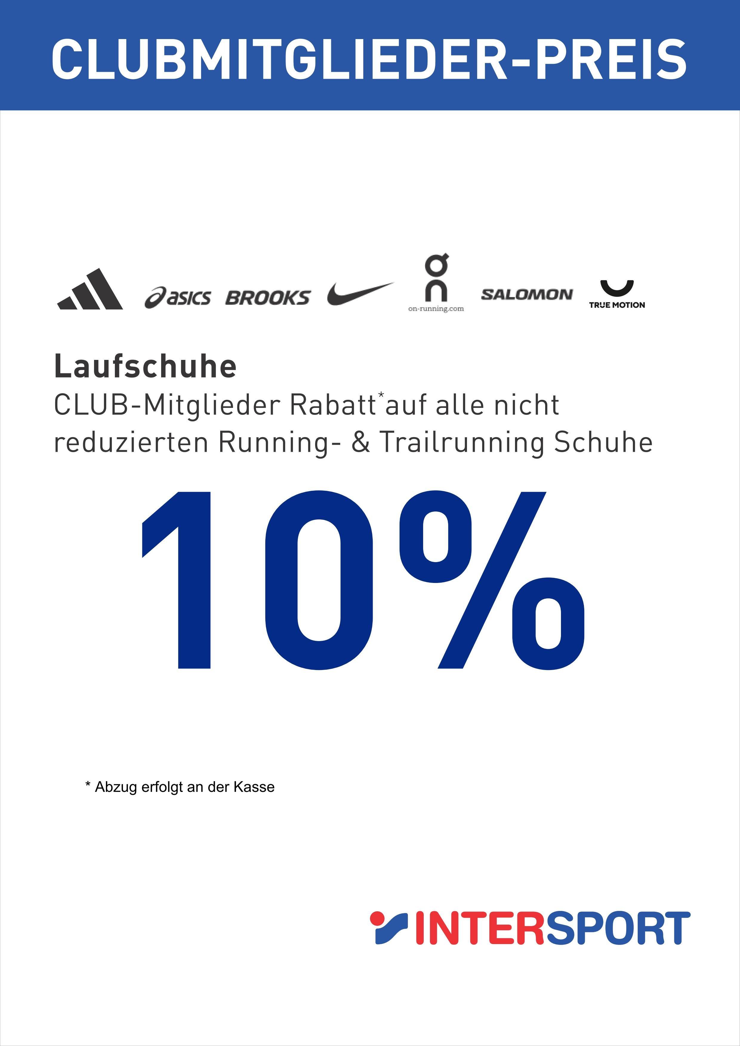 10% Rabatt auf Runningschuhe