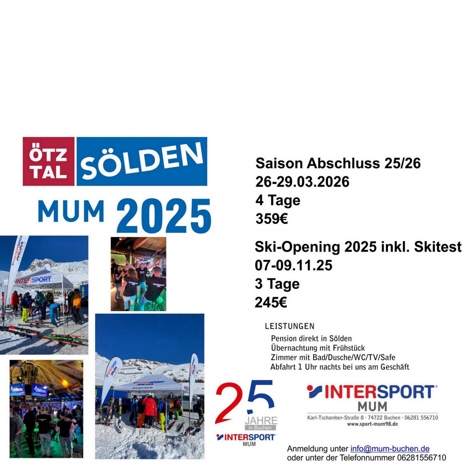 Unsere Skiausfahrten nach Sölden