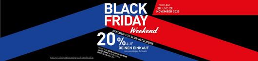 20% Rabatt zum Black Friday Weekend am 28. und 29. November