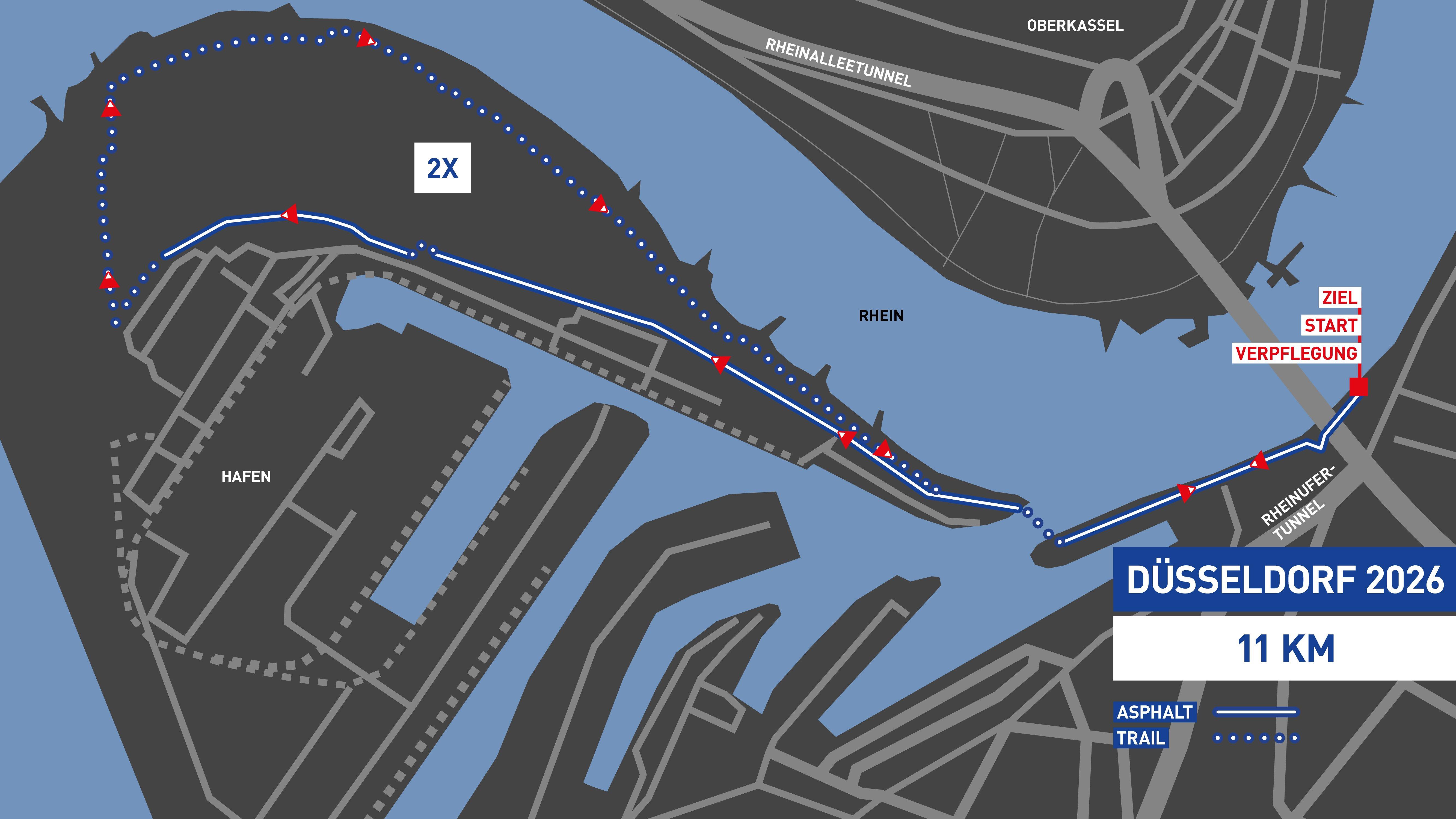 11 km Strecke INTERSPORT Urban Trail Run