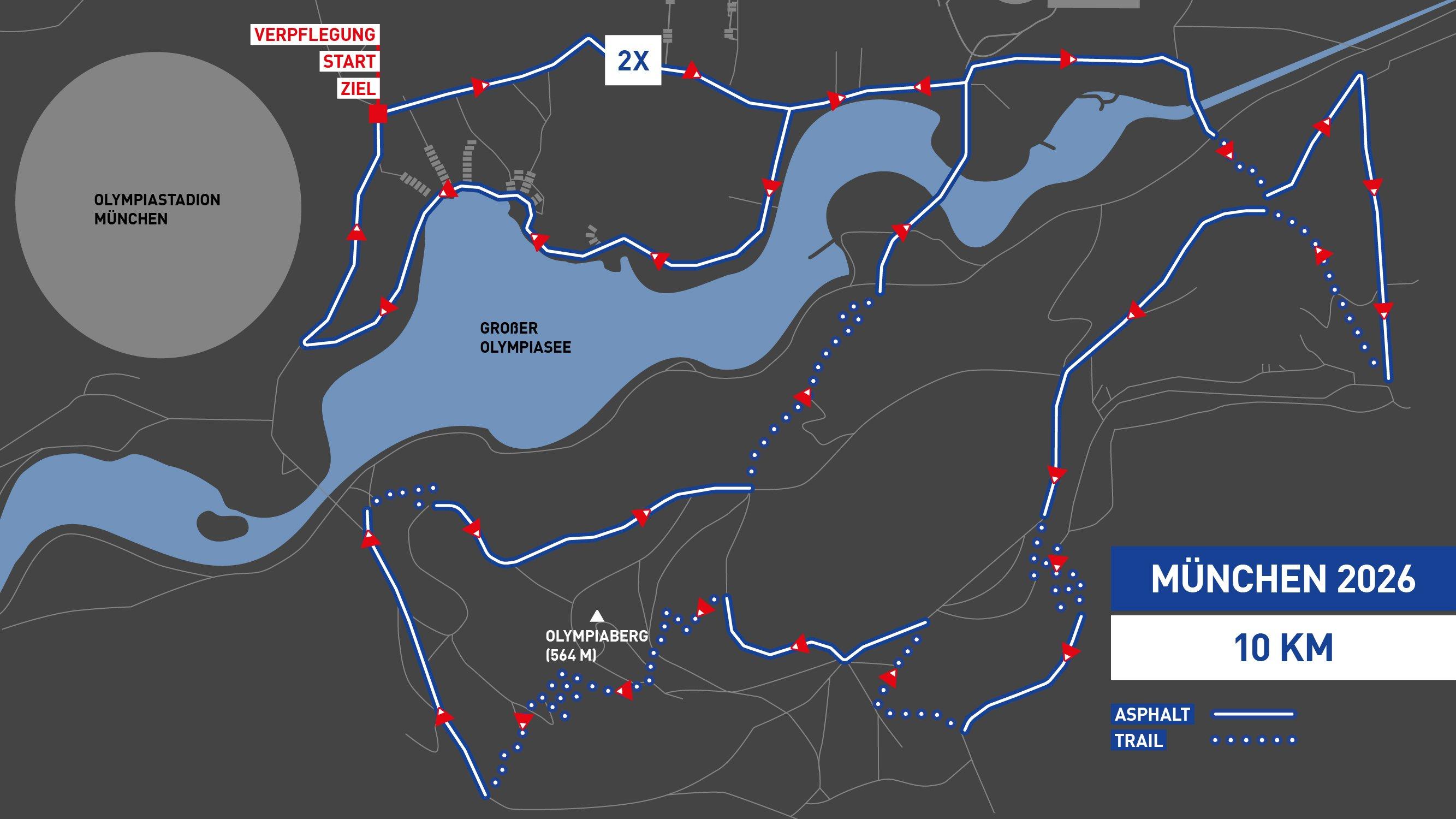 10 km Strecke INTERSPORT Urban Trail Run