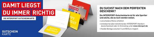 Die INTERSPORT Gutscheinkarte, das perfekte Geschenk!