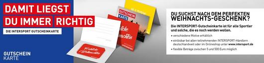 Die INTERSPORT Gutscheinkarte, das perfekte Geschenk!