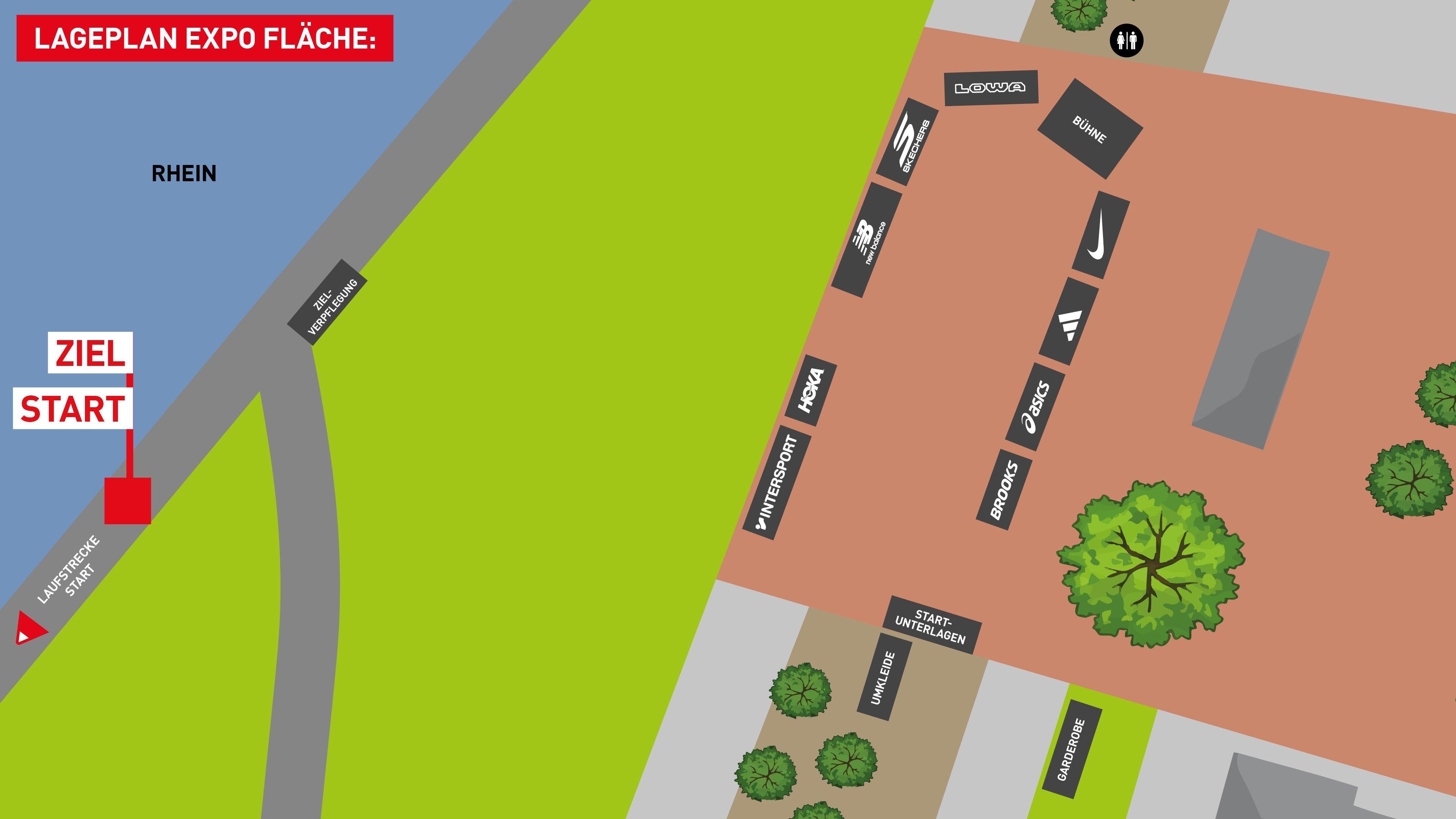 Urban Trail Run Düsseldorf Lageplan