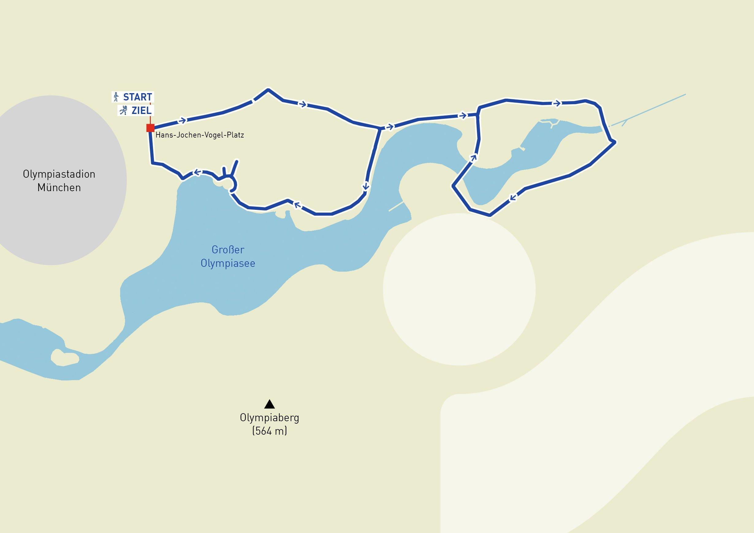 2 km Strecke Intersport Urban Trail Run