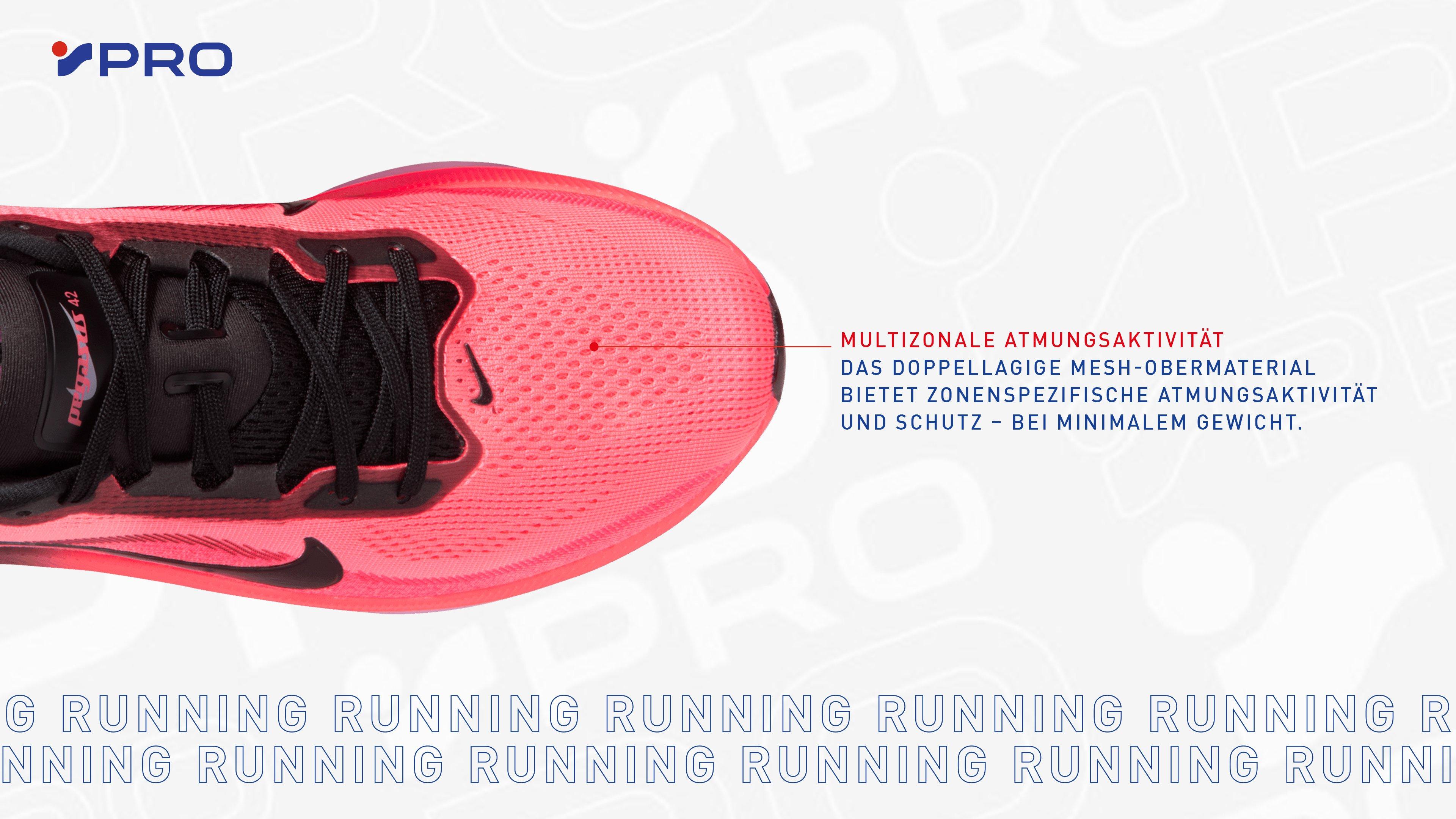 Nike Pegasus Leichte Atmungsaktivität mit gezieltem Schutz