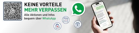 Keine Vorteile mehr verpassen - Alle Aktionen und Infos bequem über WhatsApp