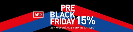 Pre Black Friday Deals - 15% auf ausgewählte Running Artikel