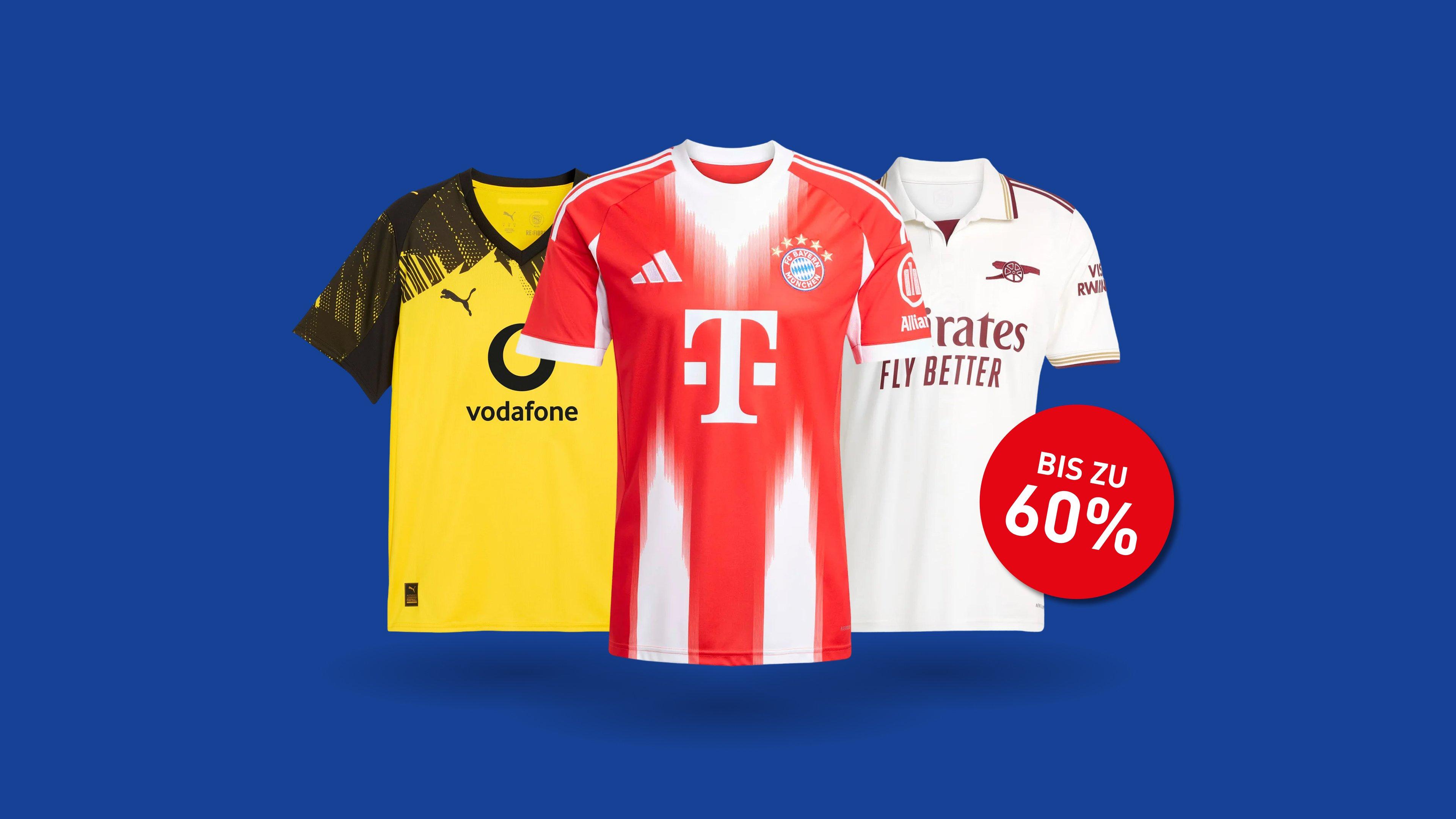 Fussball Vereinstrikots bis zu 60% reduziert