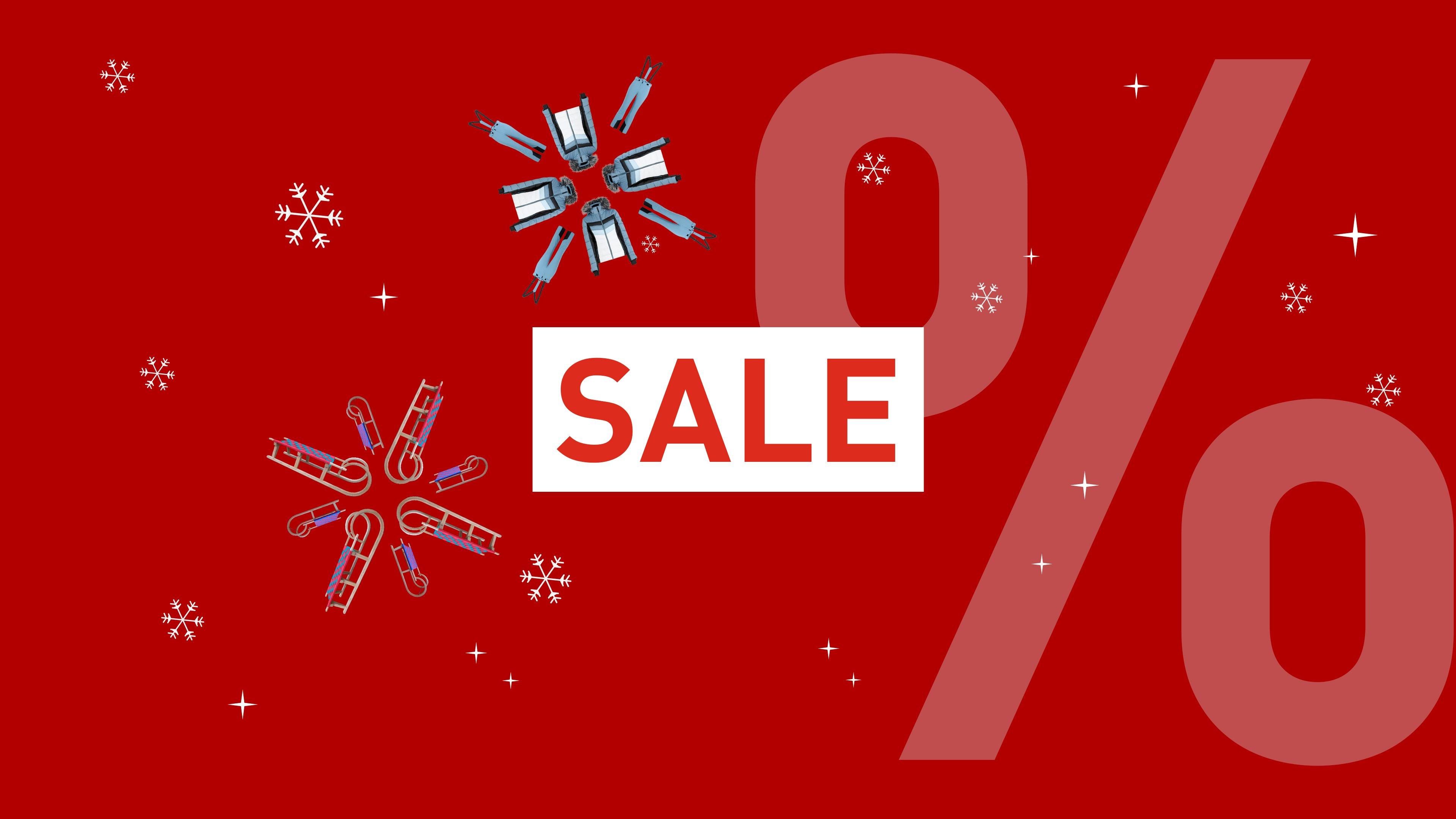 Weihnachtssale mit Winterjacken, Schlittschuhe & Skibekleidung