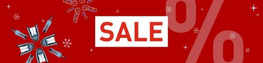 Weihnachtssale mit Winterartikeln