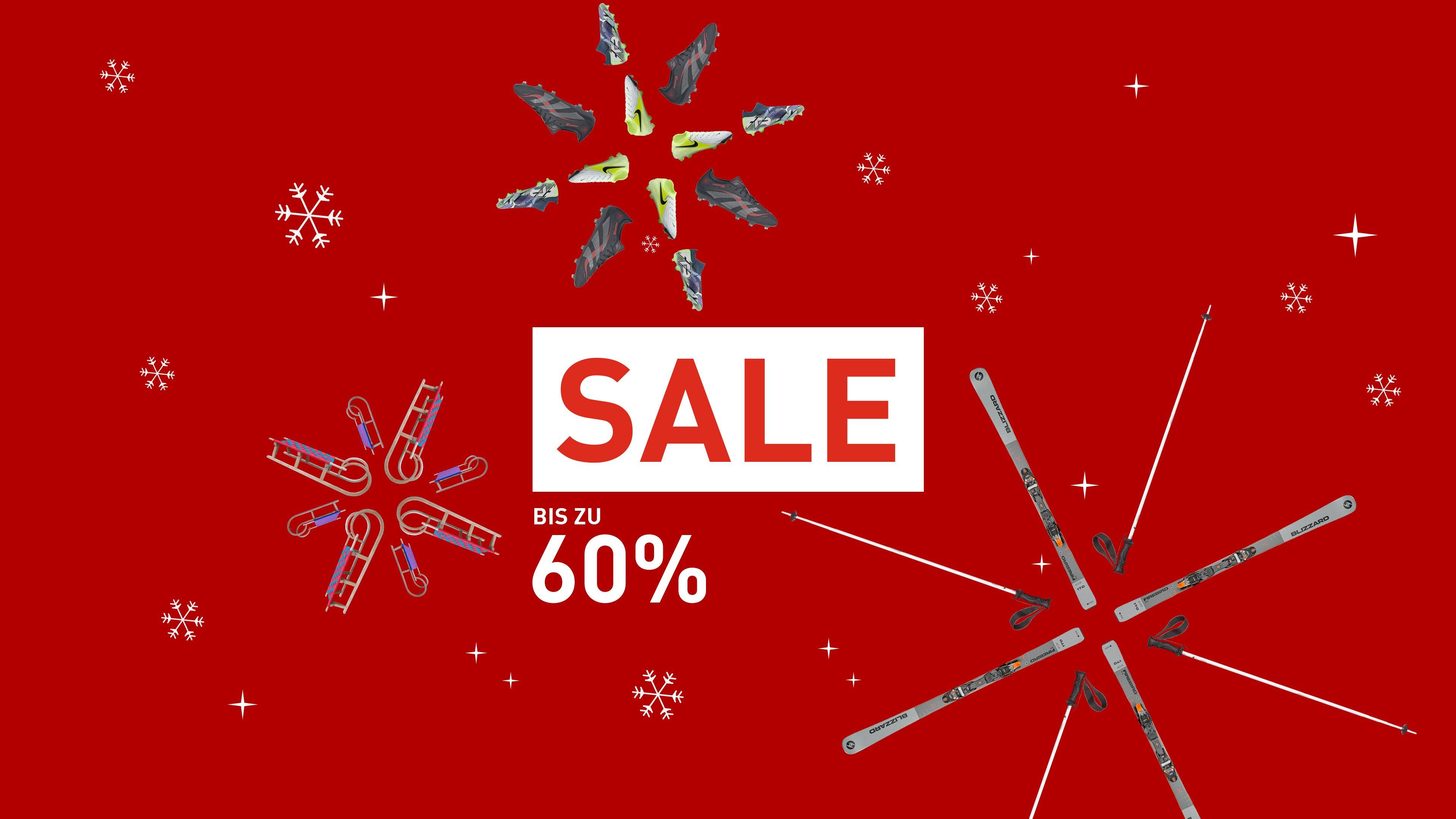 Weihnachtssale Winter &amp; Fussball Artikel