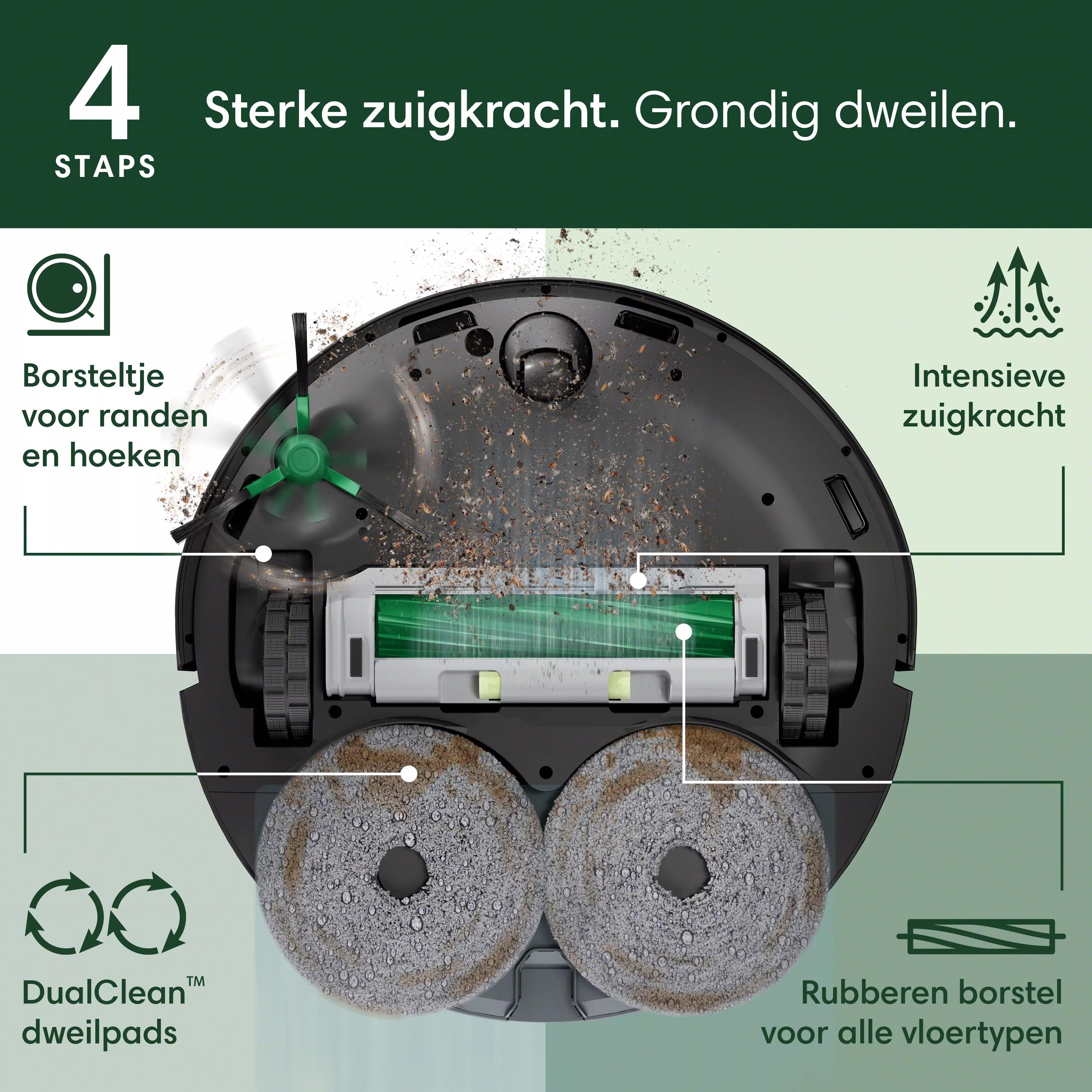 Roomba® Plus 405 Combo Robot + AutoWash Dock - Zwart