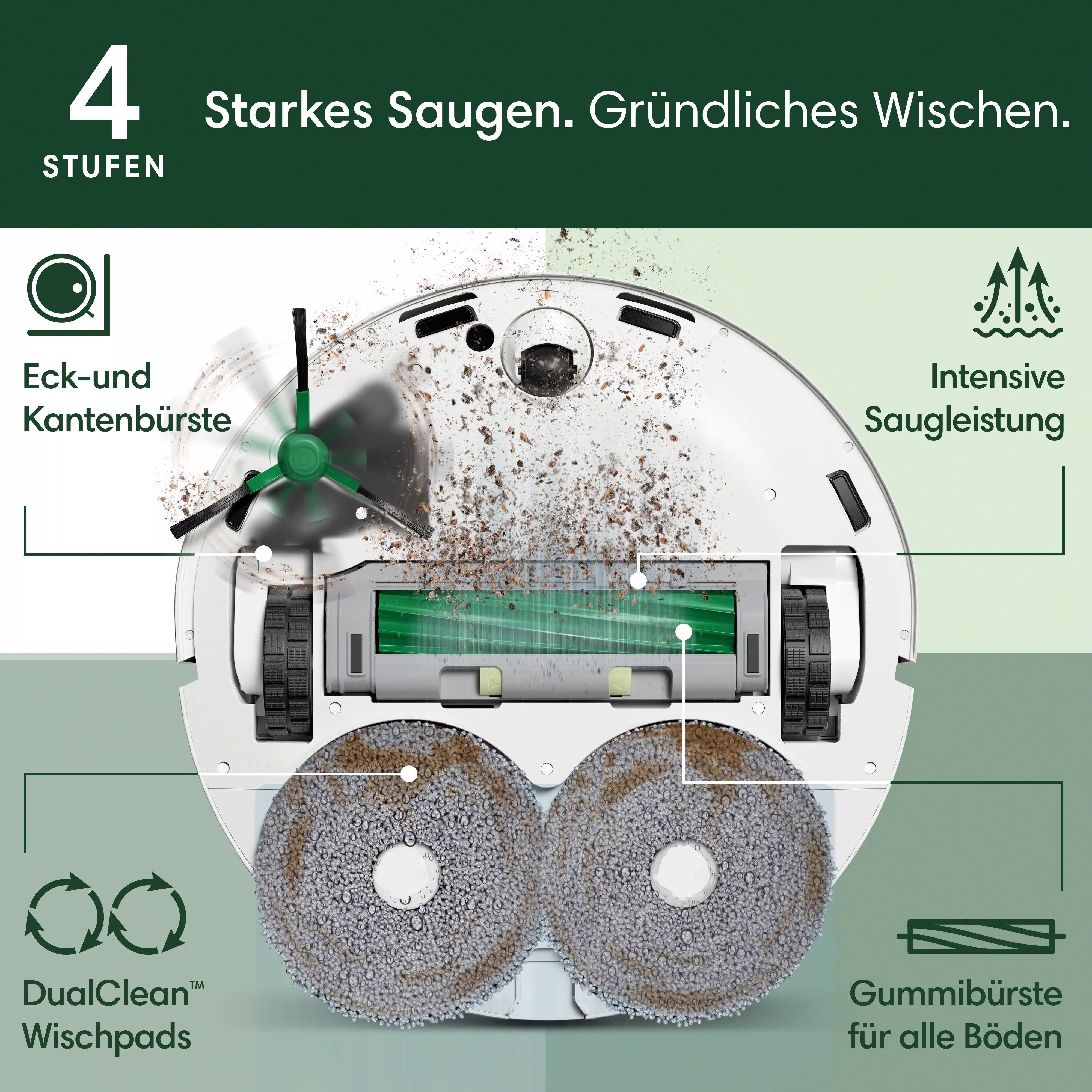 Roomba® Plus 405 Combo-Roboter + AutoWash™ Dock – Weiß