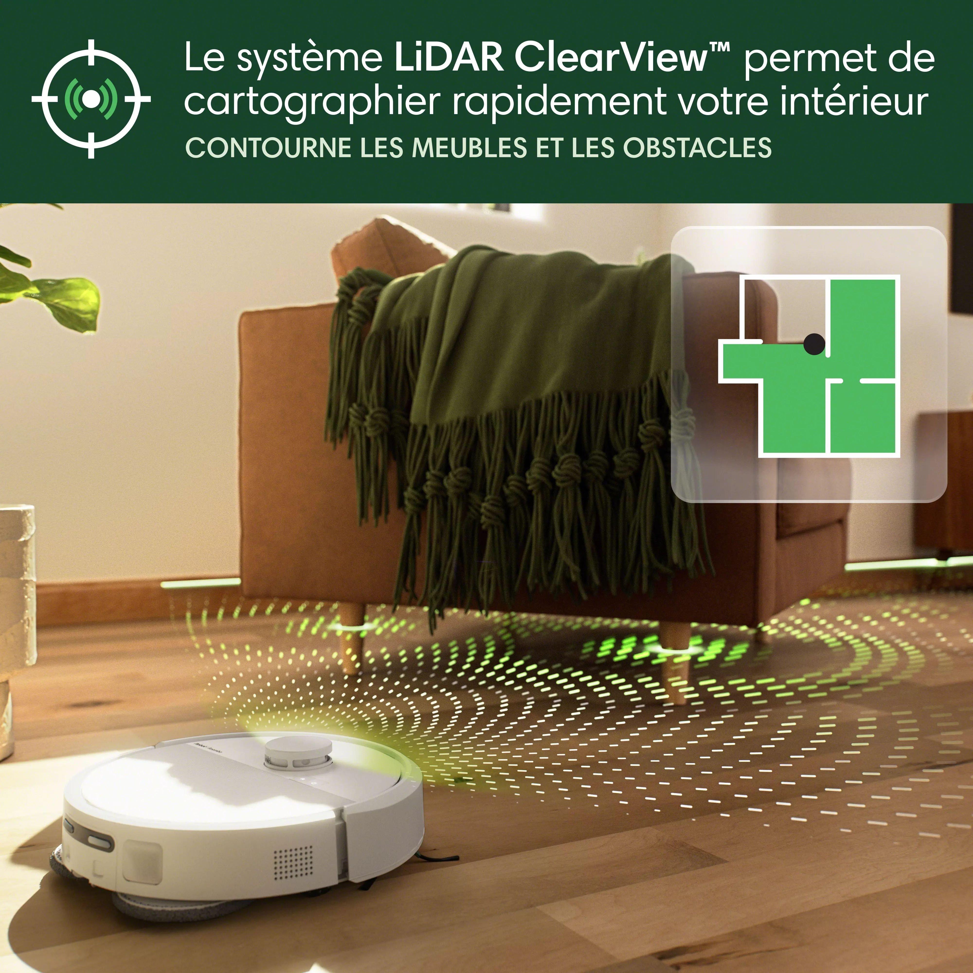 Robot Roomba® Plus 405 Combo + base AutoWash™ - Blanc