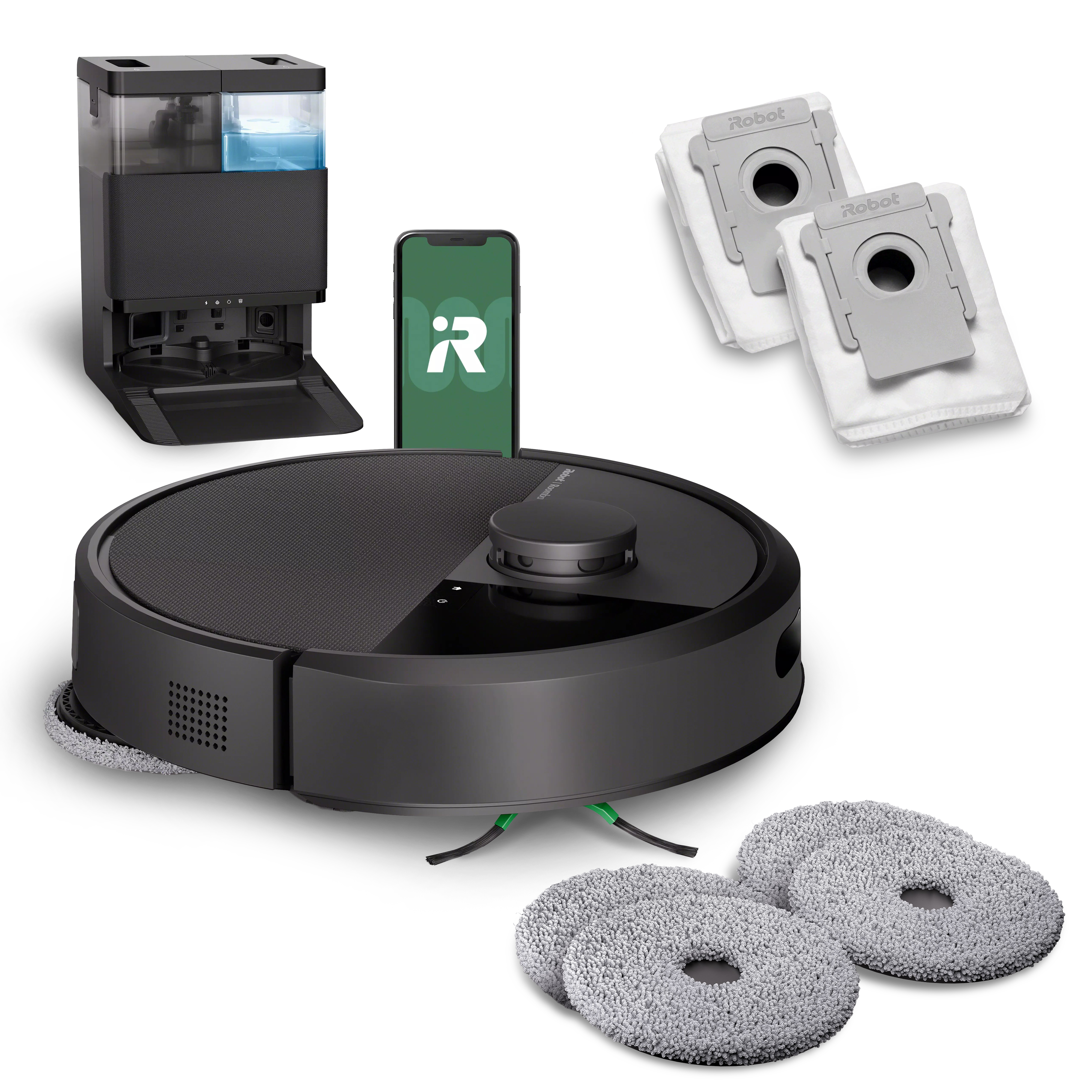 Roomba® Plus 405 Combo-Roboter + AutoWash™ Dock – Schwarz +