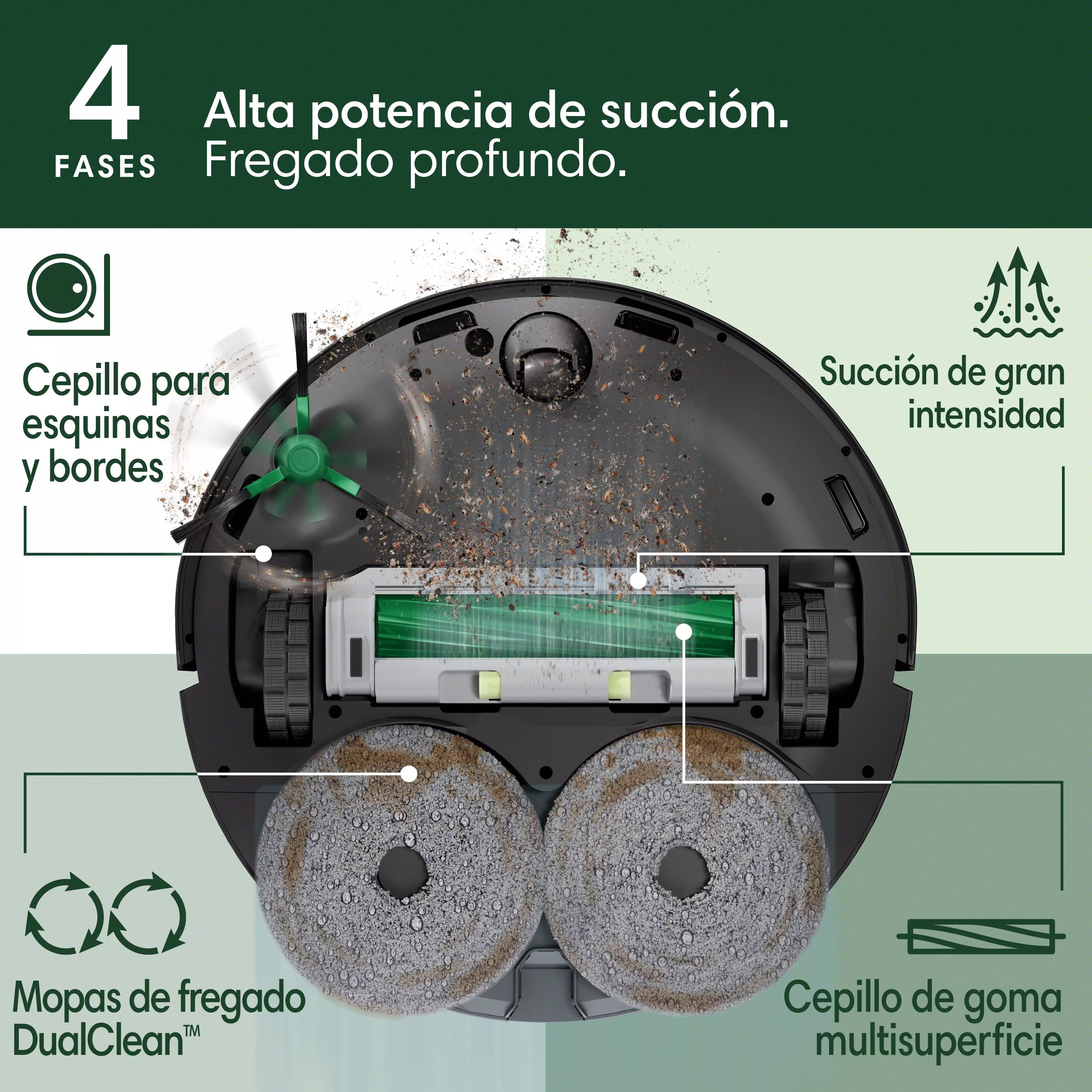 Robot Roomba® Plus 406 Combo con Base AutoWash™ - Negro