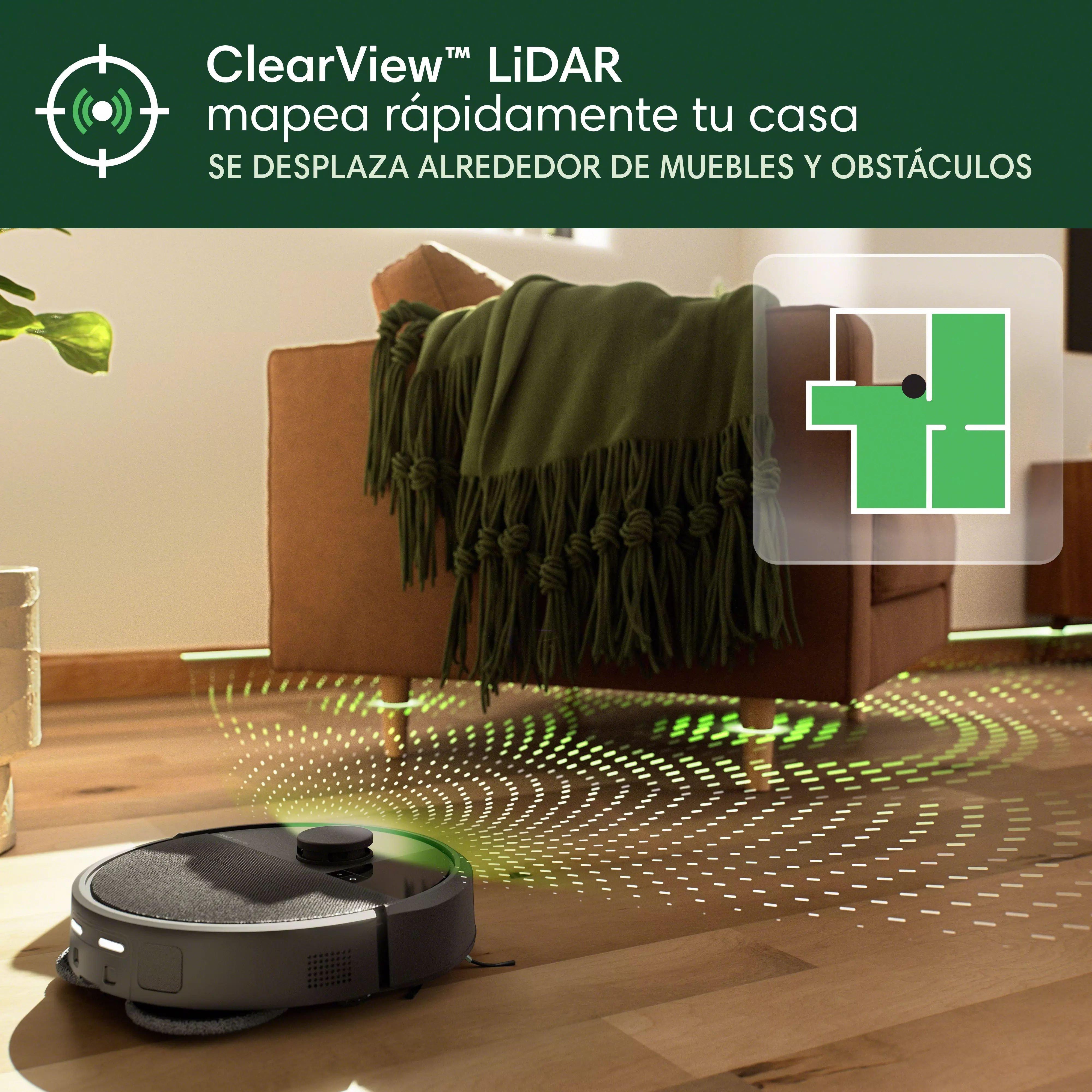 Robot Roomba® Plus 406 Combo con Base AutoWash™ - Negro