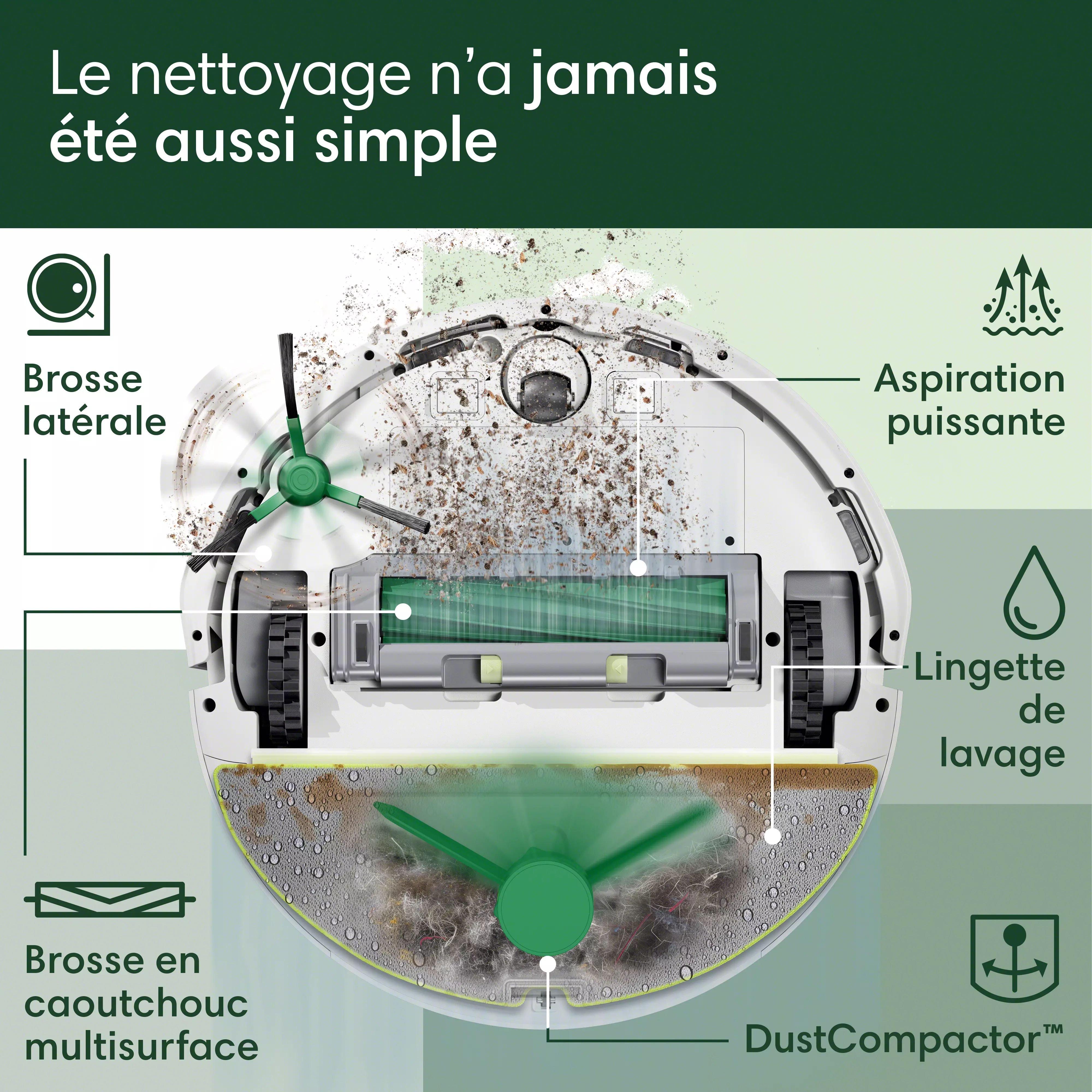 Robot Roomba® 205 DustCompactor™ Combo - Blanc