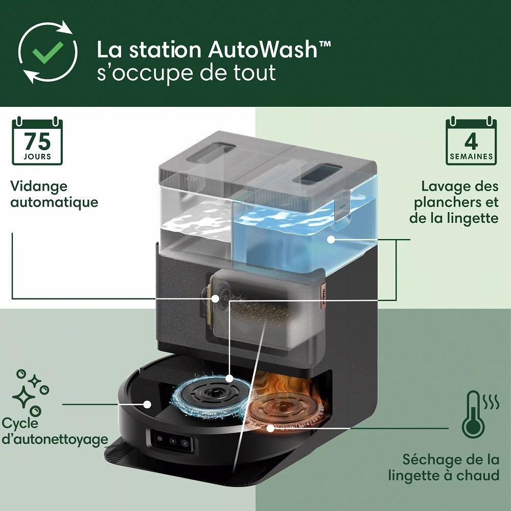 Robot Roomba® Plus 505 Combo + Station AutoWash™ | NOIR