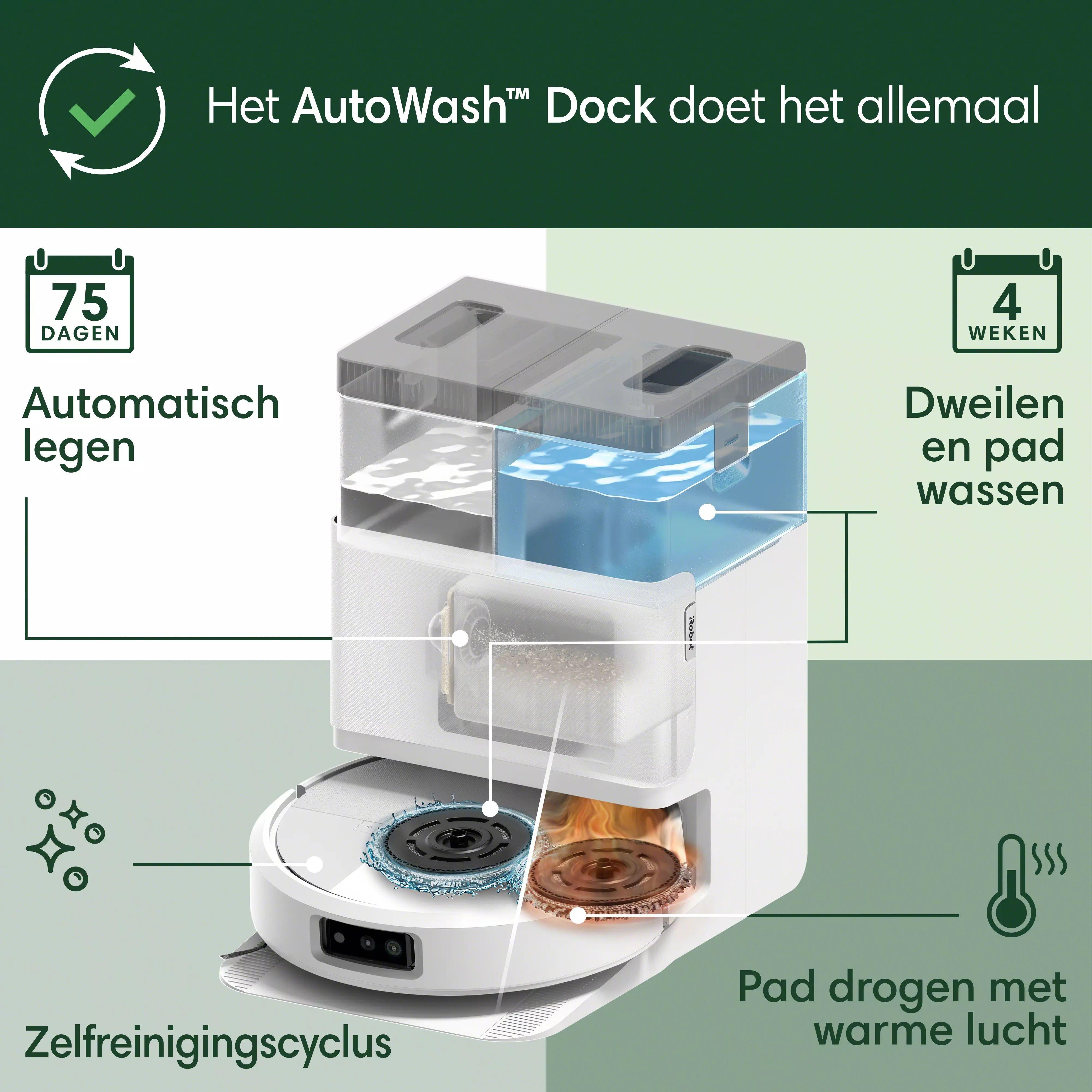 Roomba® Plus 505 Combo Robot + AutoWash™ Dock - Wit