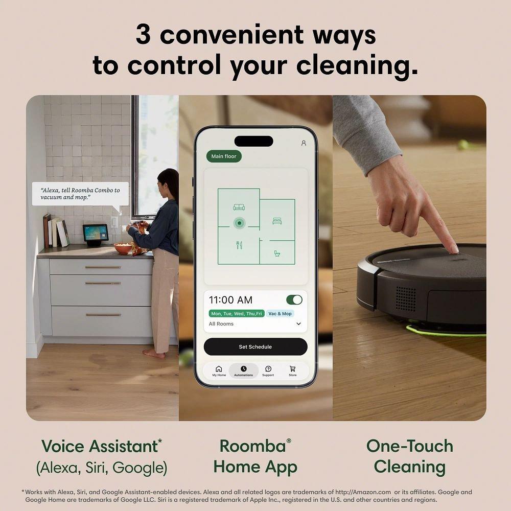 Roomba® Plus 515 Combo Robot Vac + AutoWash™ Dock | Compact