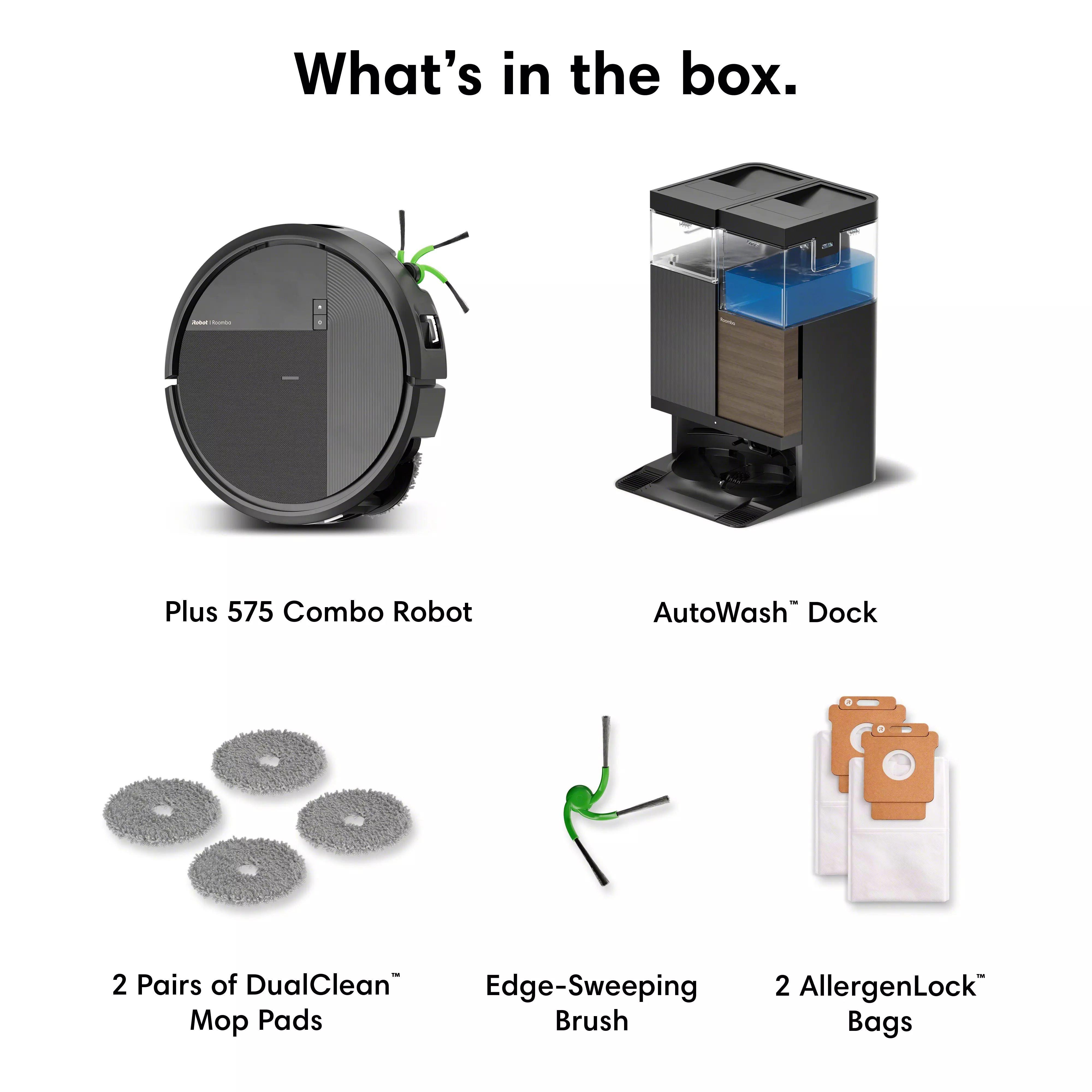 Roomba Plus 575 Combo ロボット + AutoWas Roomba® Plus 575 Combo Robot + AutoWash™ Dock | Slim Vac