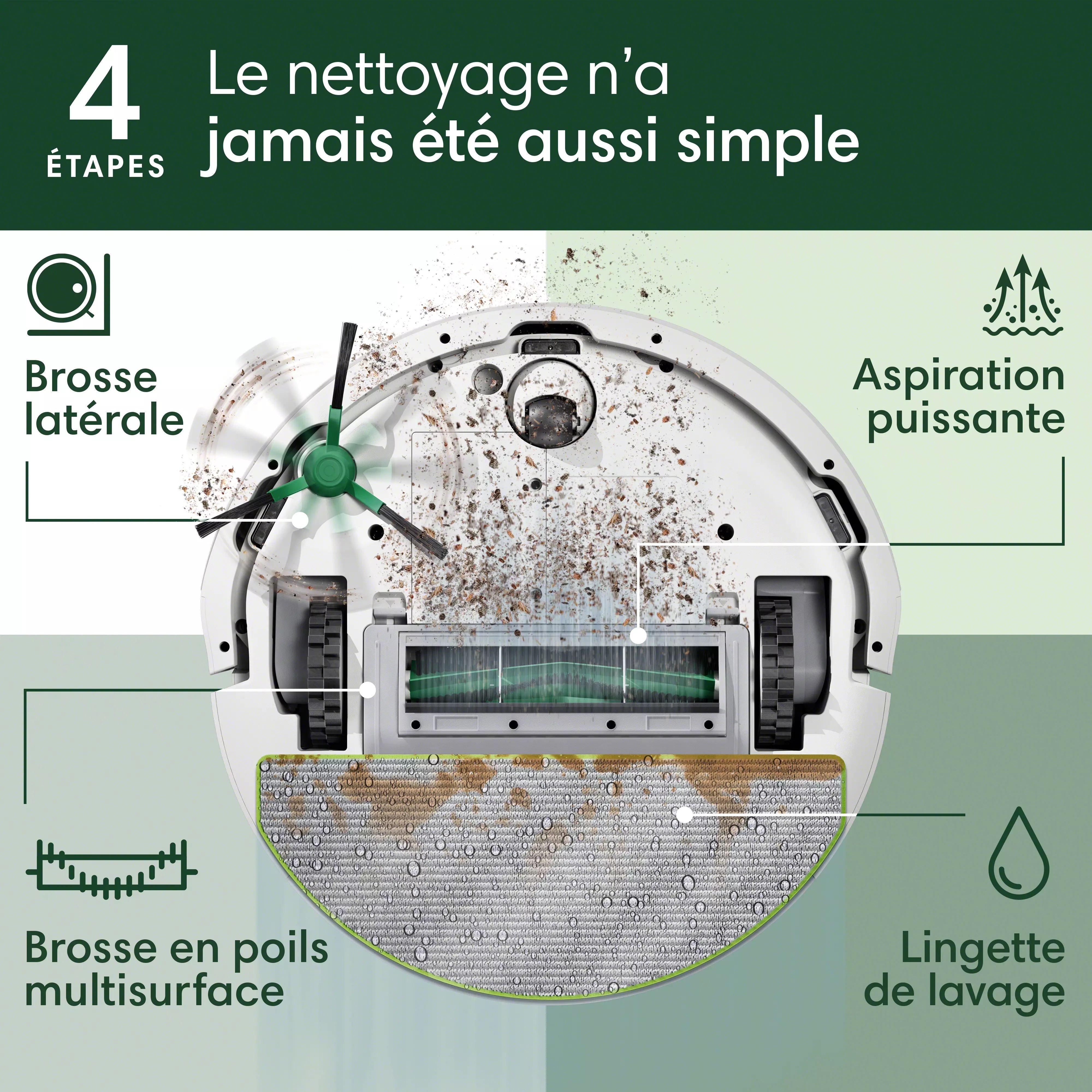 Robot Roomba® 105 Combo - Blanc