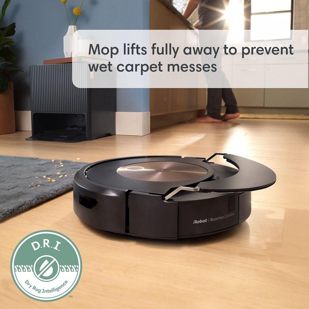 iRobot Roomba Combo j7+ Self-Emptying Robot Vacuum & Mop - Automatically  Vacuums and Mops, Fully Retractable Mop pad, Identifies & Avoids Obstacles