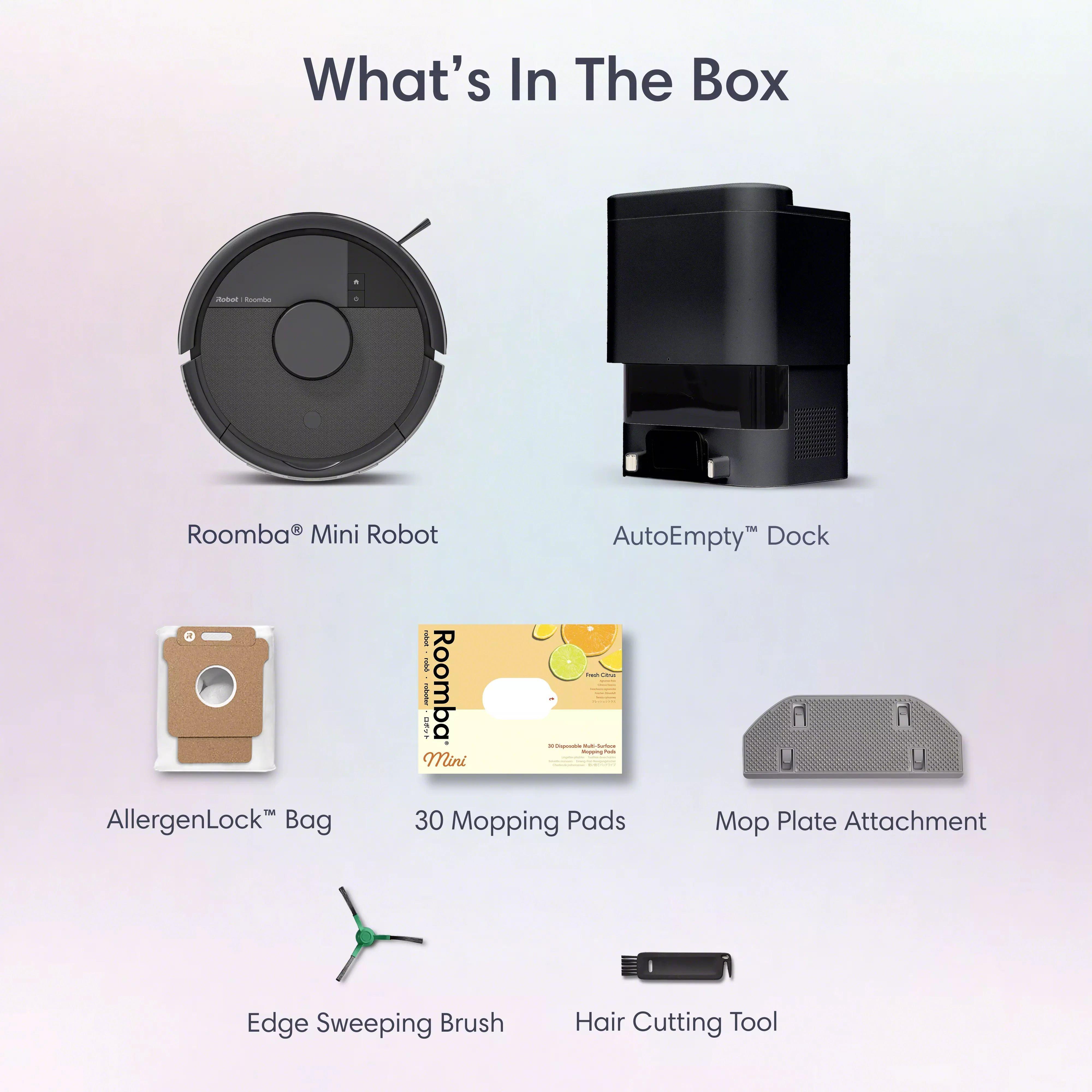 Roomba® Mini Robot Vacuum & Mop + AutoEmpty™ Dock - Black